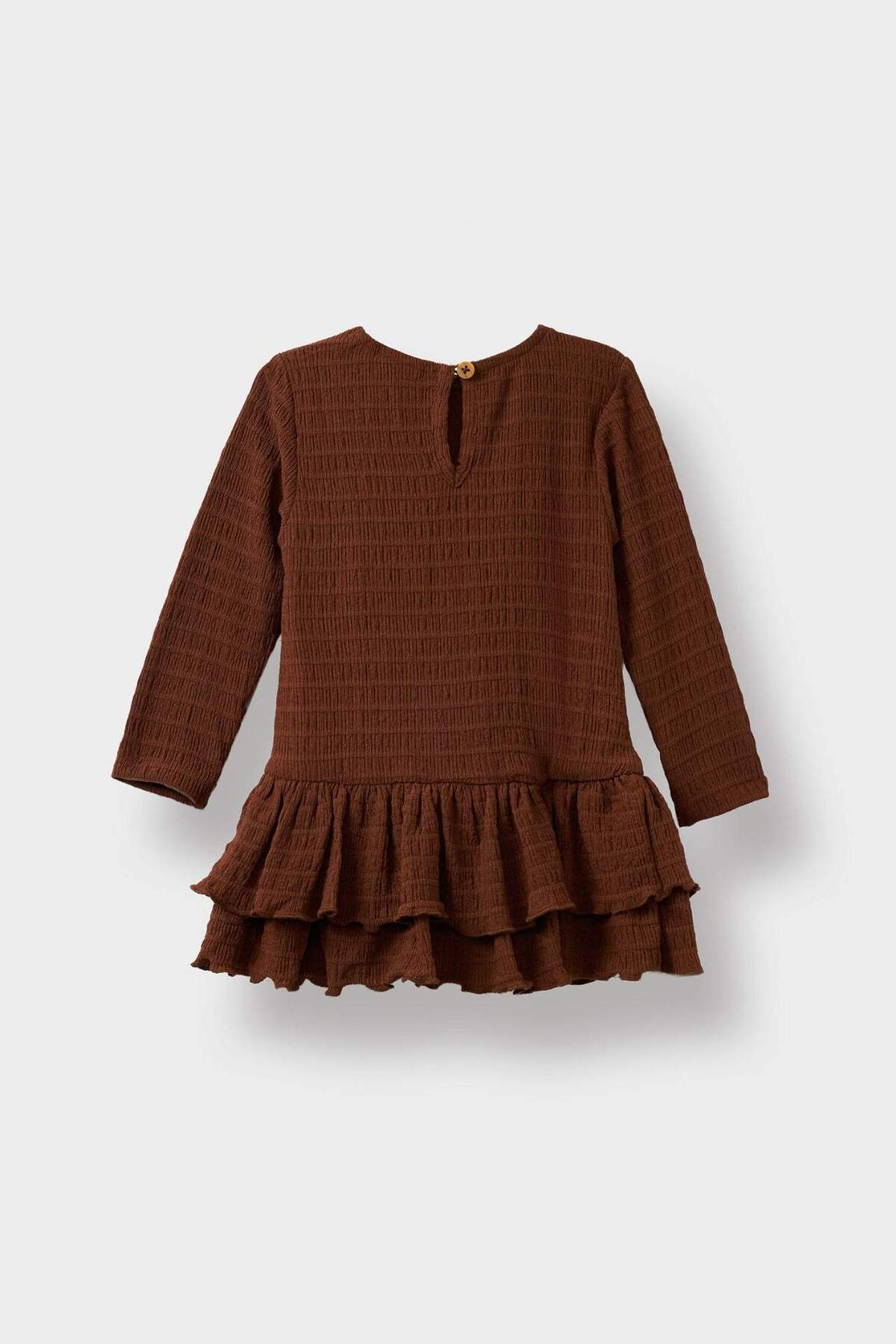 Defacto Uzun Kollu Elbise Kız Bebek G1371A525AU fotoğrafı 5 (önizleme)