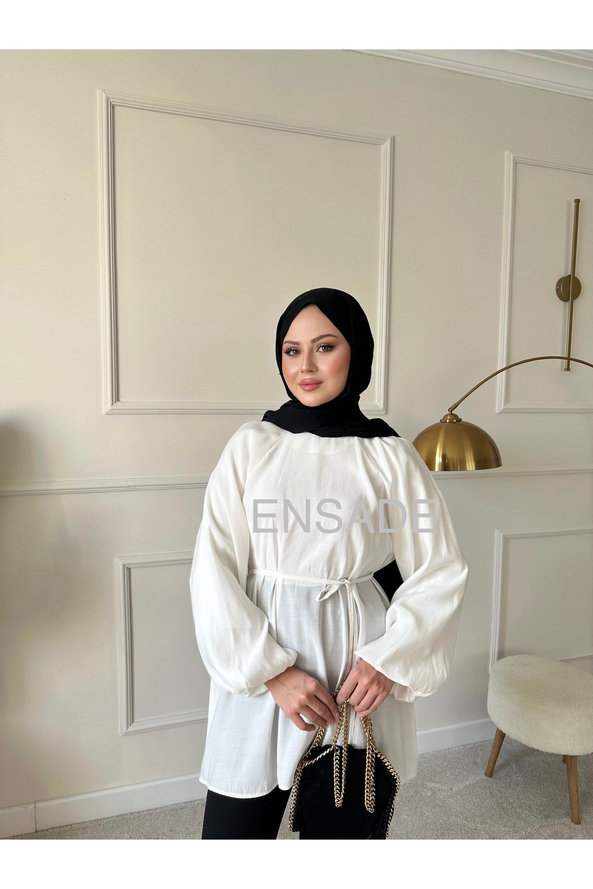 Balloon Sleeve Modal Woven Tunic