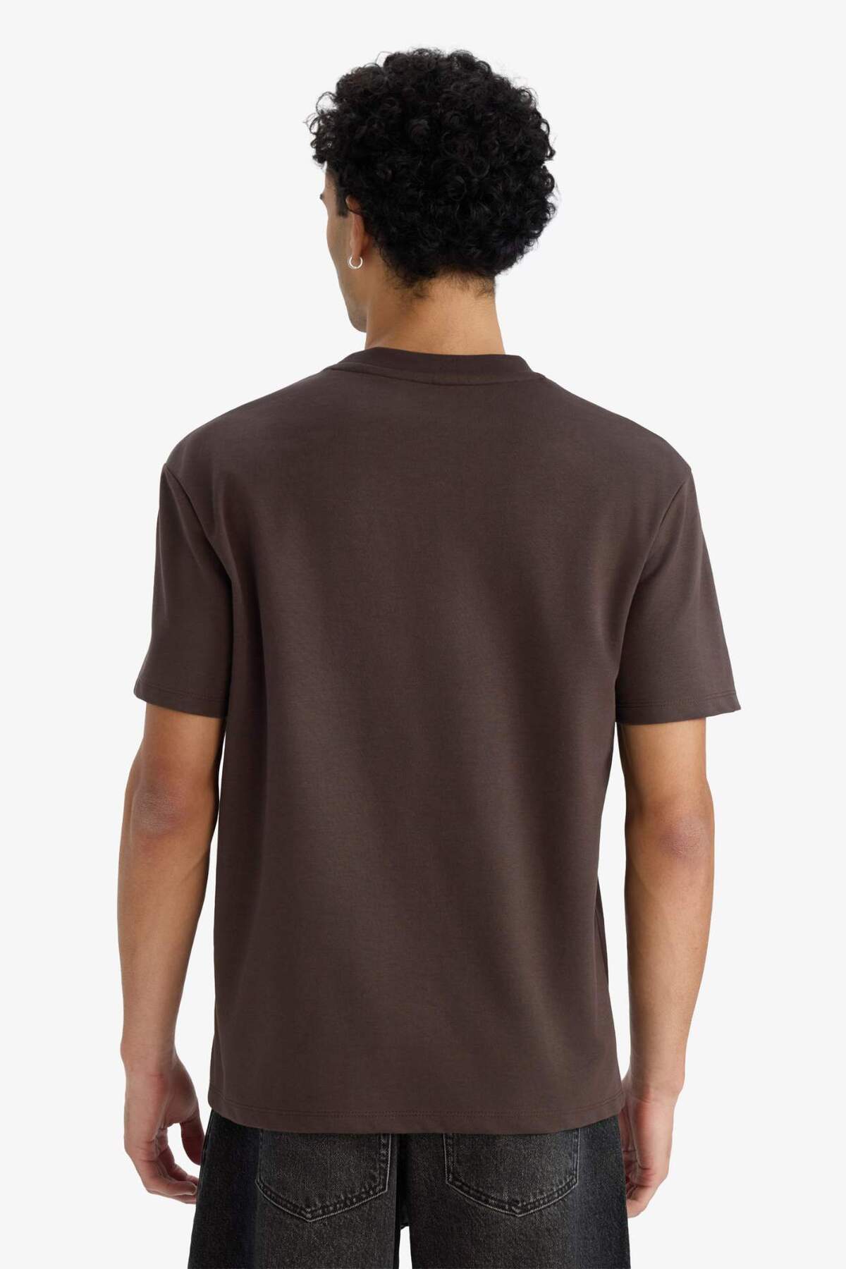 Defacto  Boxy Fit Bisiklet Yaka Baskılı Kısa Kollu Tişört F8590AX25HS - Görsel 6