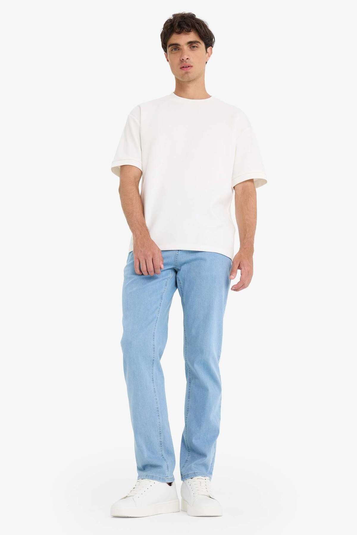 Defacto  Sergio Regular Fit Normal Bel Boru Paça Jean Pantolon F5646AX25AU - Görsel 2