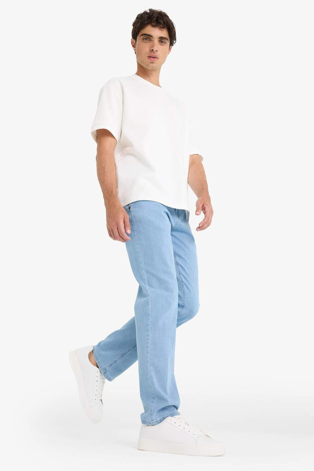 Defacto  Sergio Regular Fit Normal Bel Boru Paça Jean Pantolon F5646AX25AU - Görsel 3