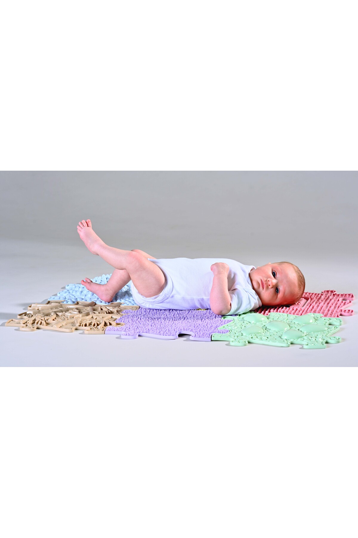 Muffik Baby Pastel Mat · 55x80 cm 6’lı Duyusal Aktivite Matı | Bebek Tummy Time & Motor Gelişim Oyun Halısı fotoğrafı 6 (önizleme)