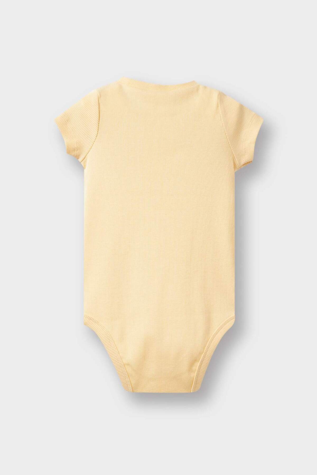 Defacto 2'li Takım Baskılı Fitilli Kaşkorse Kısa Kollu Çıtçıtlı Body Şort Erkek Bebek E8228A525SM fotoğrafı 4 (önizleme)