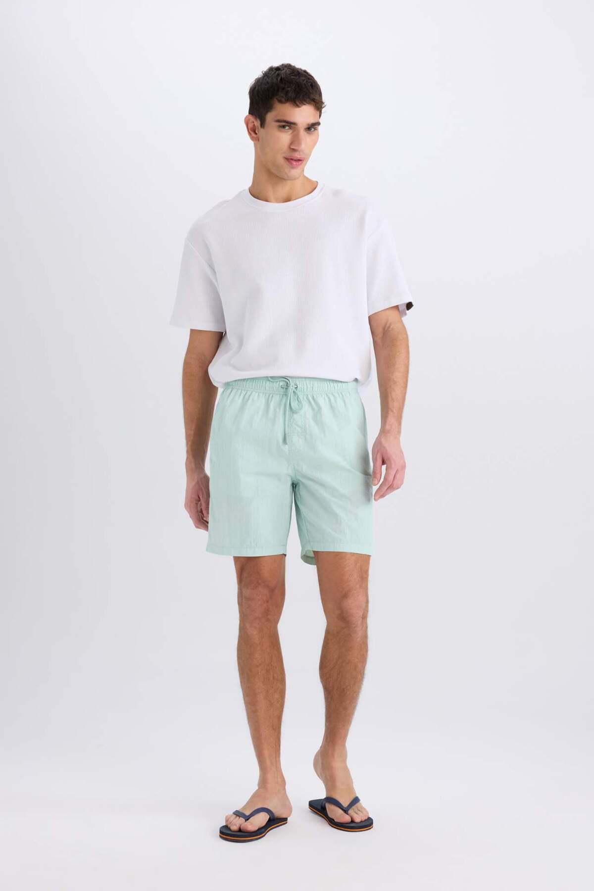Defacto Regular Fit Mesh Lined Above-Knee Swim Shorts E0978Ax25Hs