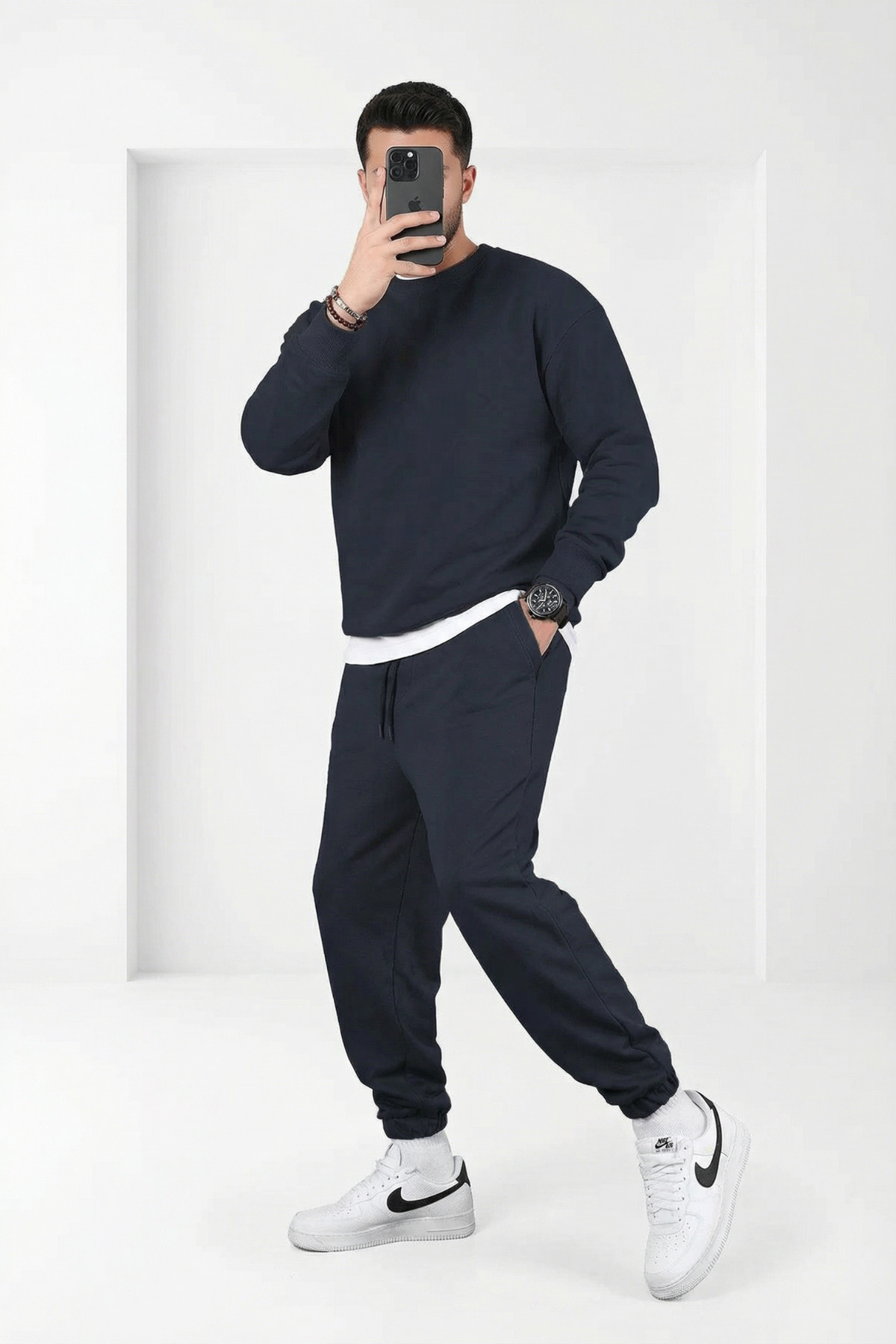 Men's Elastic Leg Three Thread Joggers