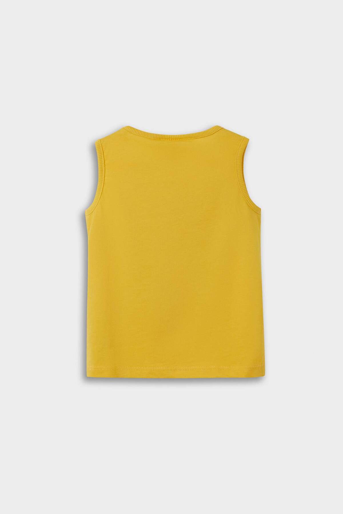 Defacto Bisiklet Yaka Palmiye Desenli Atlet Erkek Bebek E1304A525HS fotoğrafı 3 (önizleme)