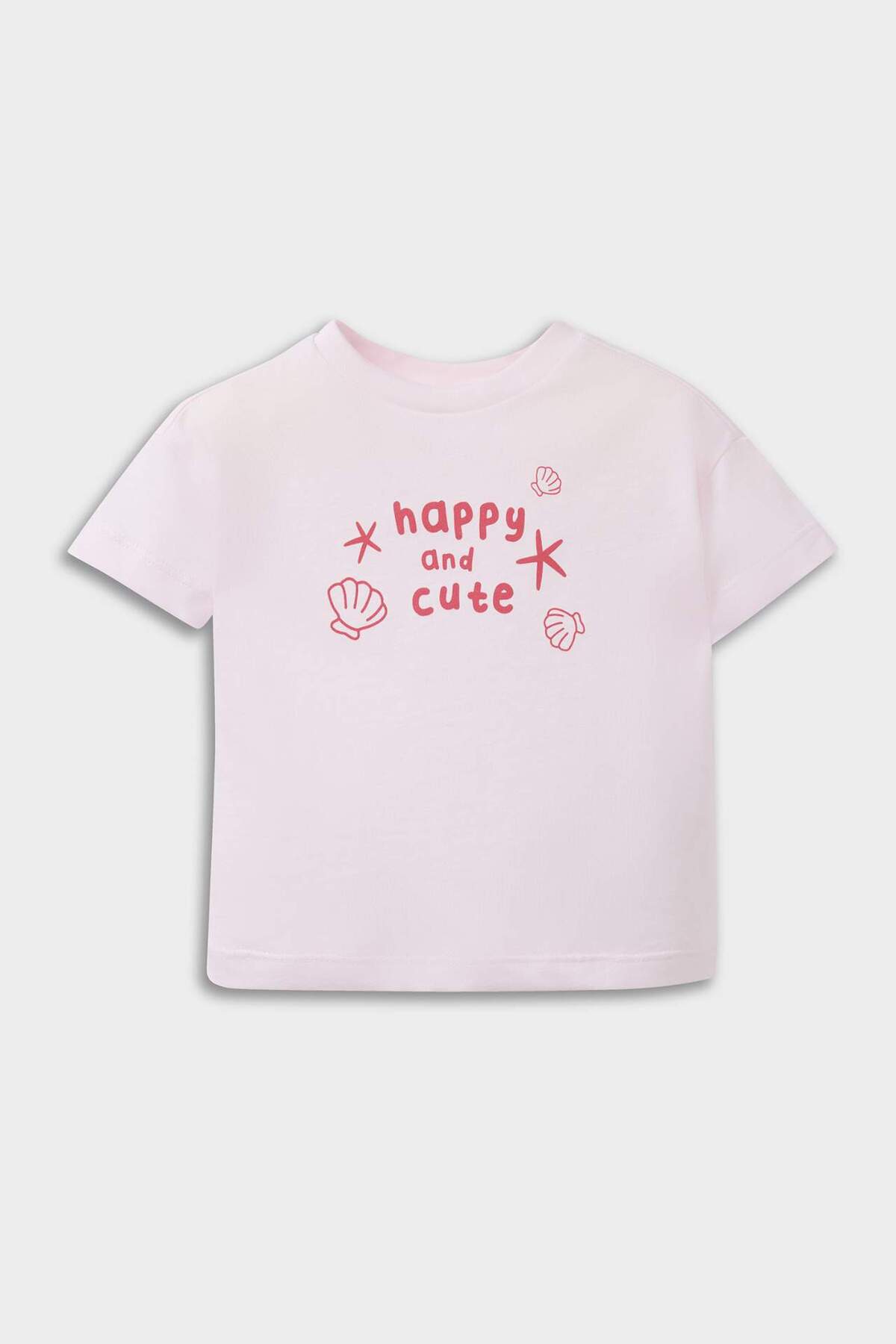 Defacto Bisiklet Yaka Baskılı Penye 2'li Kısa Kollu Tişört Kız Bebek Yenidoğan E8246A525SM fotoğrafı 6 (önizleme)