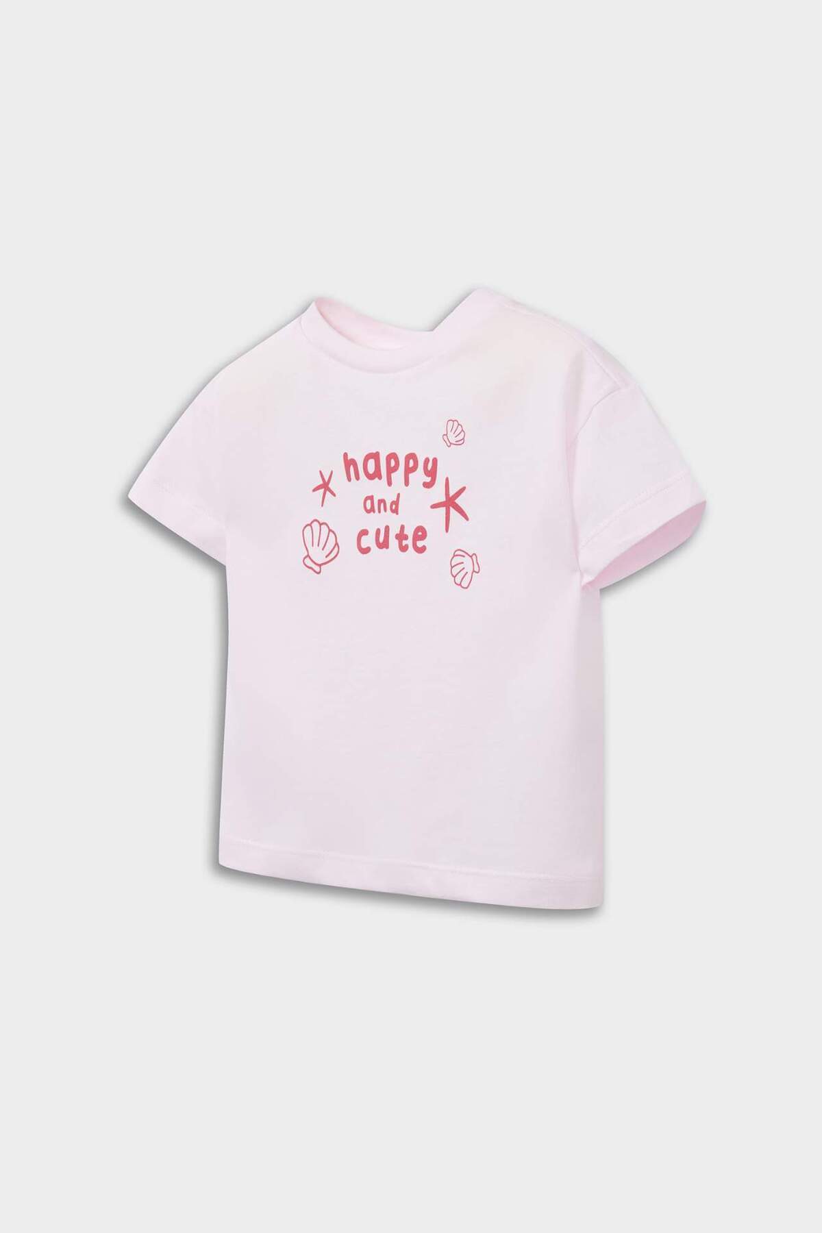 Defacto Bisiklet Yaka Baskılı Penye 2'li Kısa Kollu Tişört Kız Bebek Yenidoğan E8246A525SM fotoğrafı 7 (önizleme)