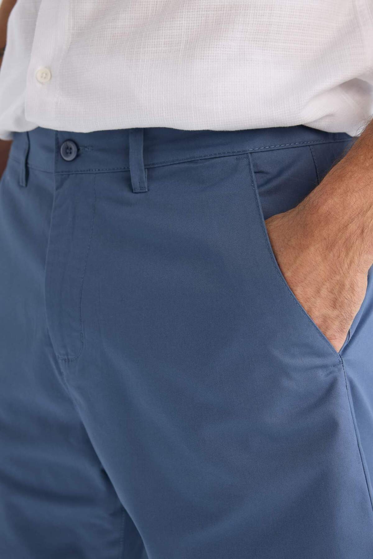 Defacto  %100 Pamuk Regular Fit Gabardin Bermuda Şort C7684AX25SP - Görsel 5