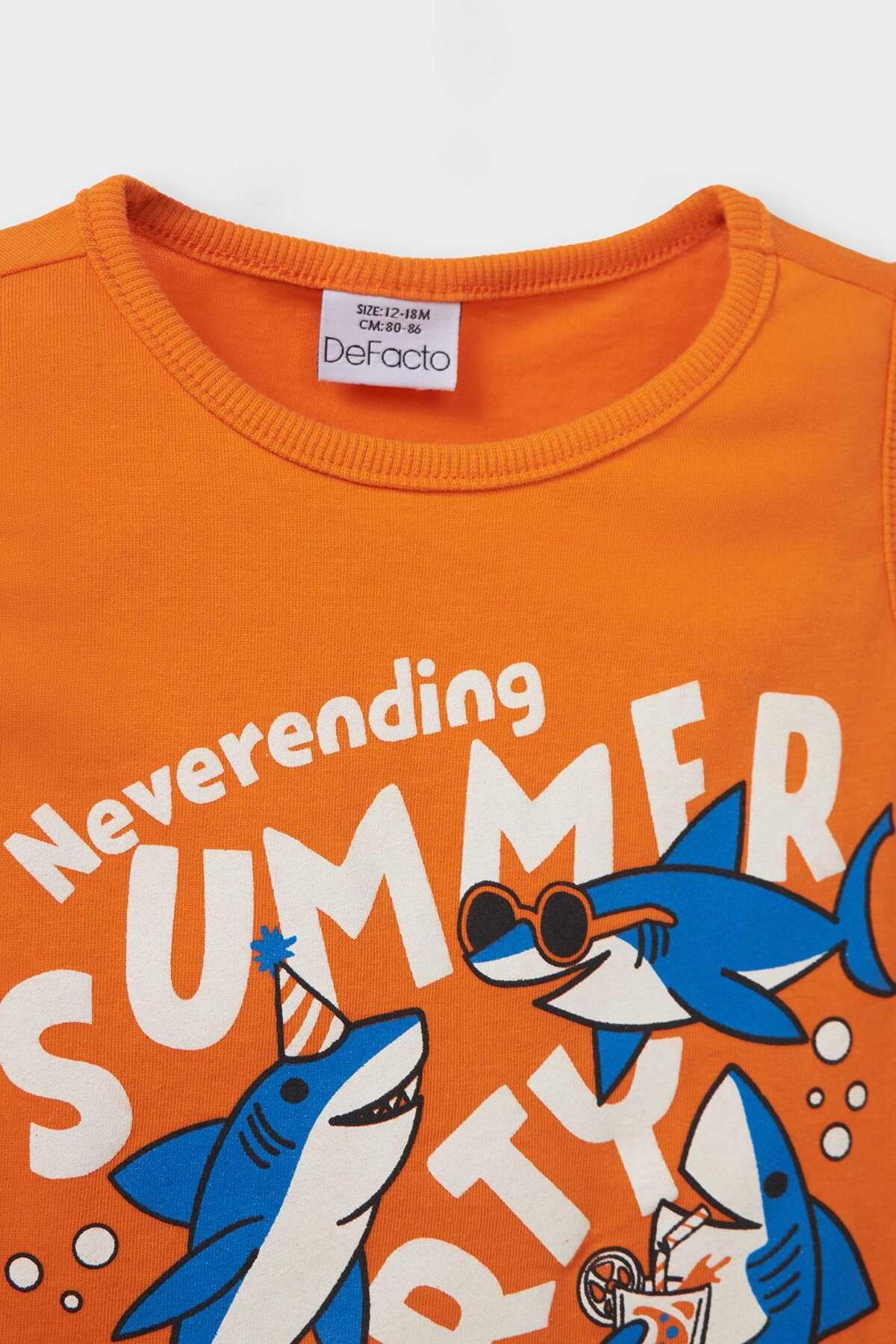 Defacto Bisiklet Yaka Baskılı 2'li Atlet Erkek Bebek E2338A525HS fotoğrafı 6 (önizleme)