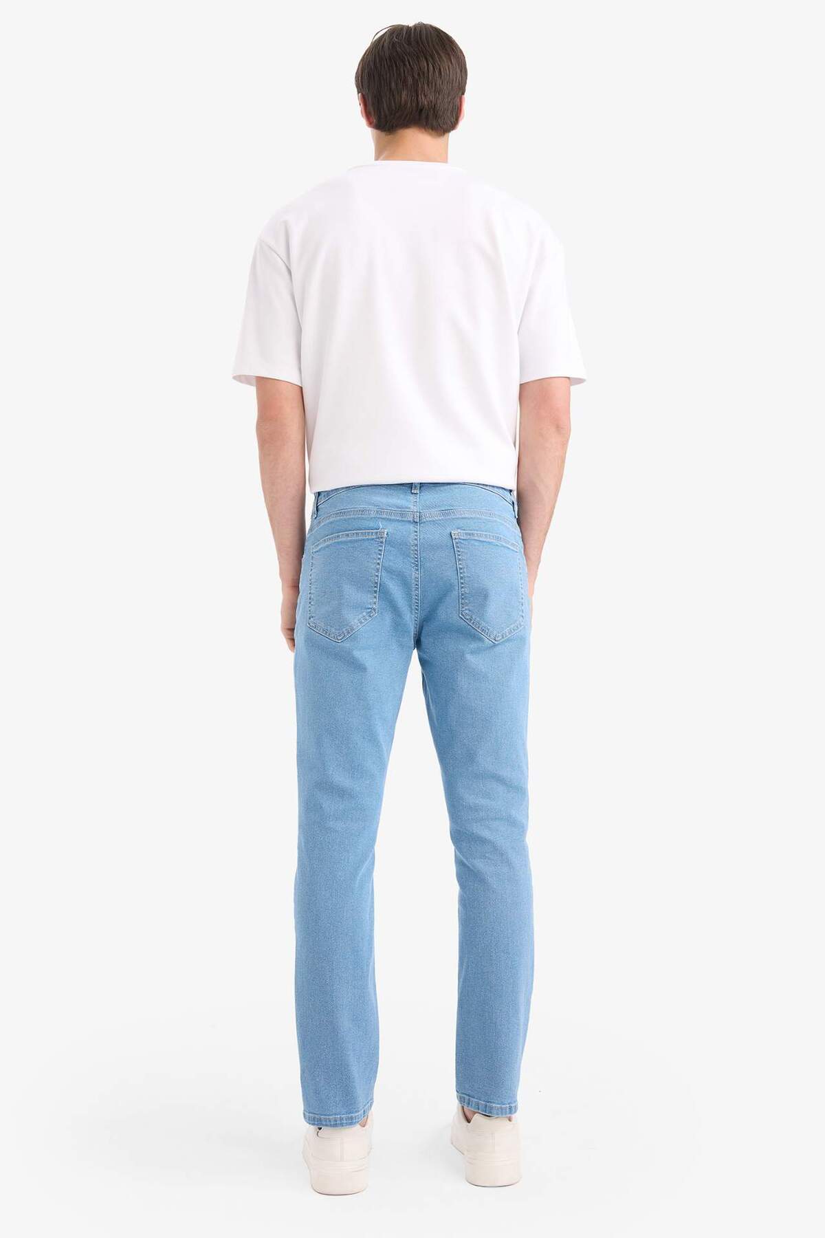 Defacto  Pedro Slim Fit Dar Kalıp Normal Bel Dar Paça Jean Pantolon E7436AX25SM - Görsel 7