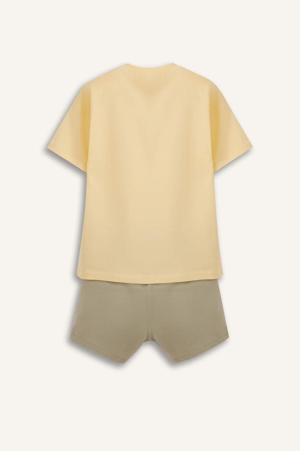 Defacto 2'li Takım Kısa Kollu Baskılı Tişört Beli Lastikli Şort Erkek Bebek E1145A525SM fotoğrafı 5 (önizleme)