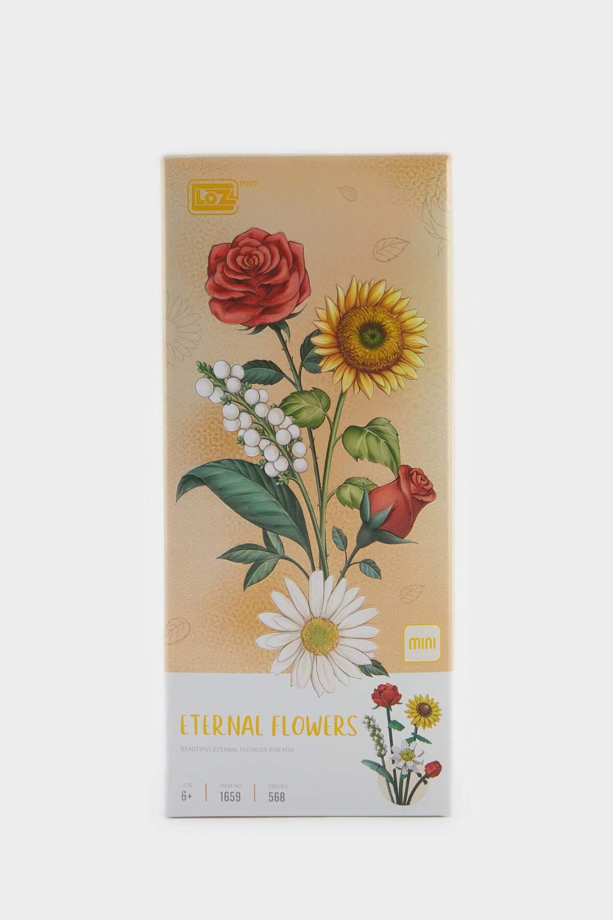 Defacto Ayçiçeği Gül ve Papatya Buketi Blok Set F2537AXNS fotoğrafı 7 (önizleme)