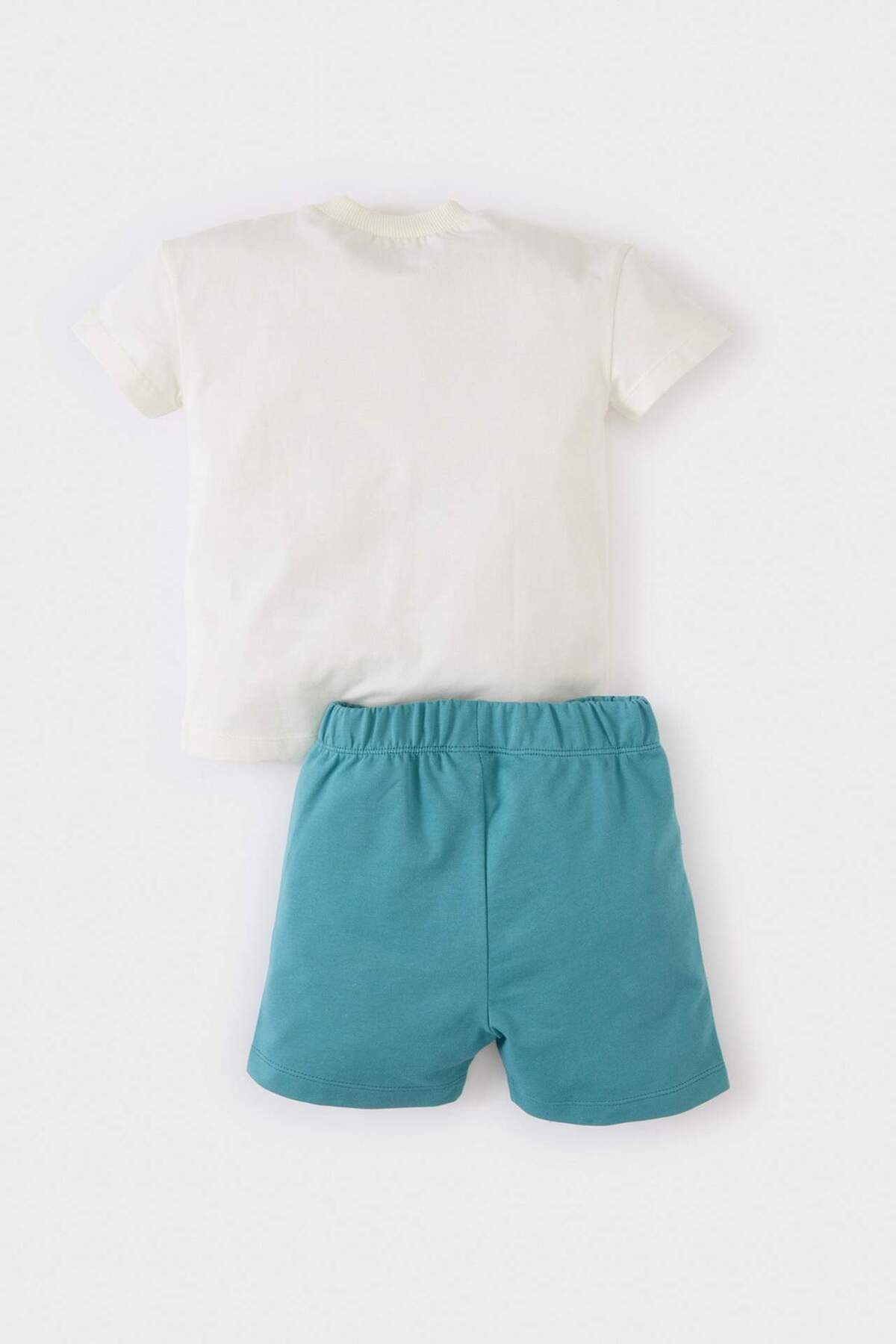 Defacto 2'li Takım Baskılı Kısa Kollu Tişört Şort Erkek Bebek E1171A525SM fotoğrafı 7 (önizleme)