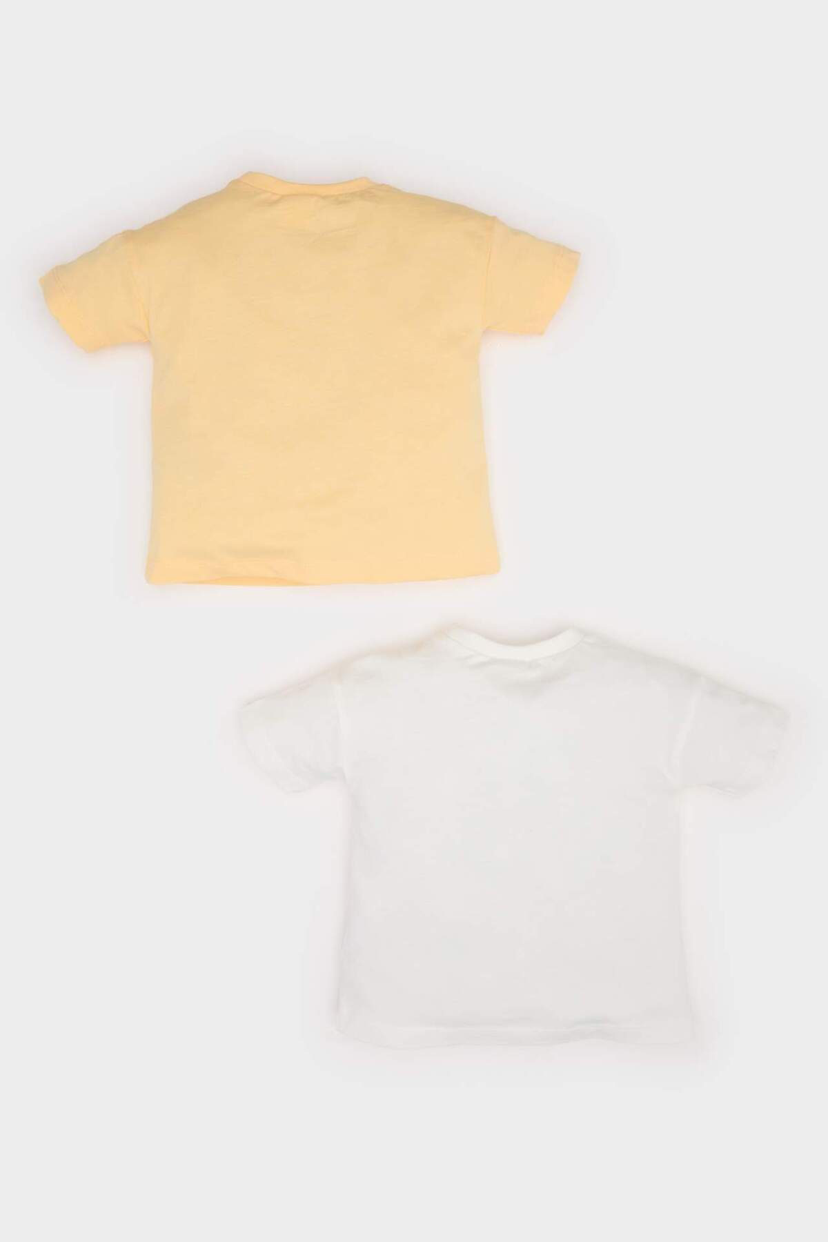 Defacto Bisiklet Yaka Dinozor Baskılı Penye 2'li Kısa Kollu Tişört Erkek Bebek Yenidoğan E8232A525SM fotoğrafı 3 (önizleme)