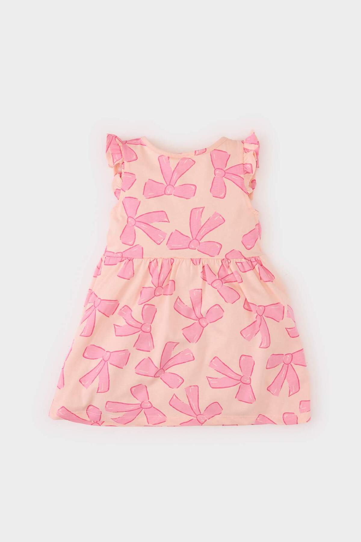 Defacto Desenli Kısa Kollu Elbise Kız Bebek A0136A525SM fotoğrafı 3 (önizleme)