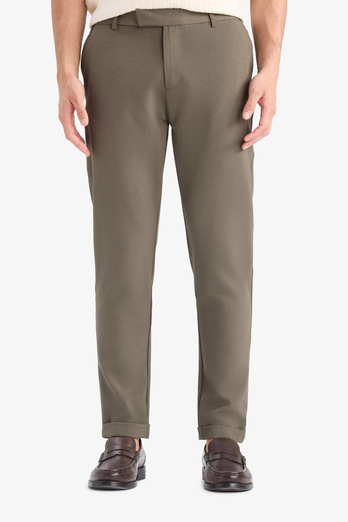 شلوار پارچه‌ای تابستانی Jogger Zip-Up مدل E4779AX25SM — خاکی — تصویر 5 از 7