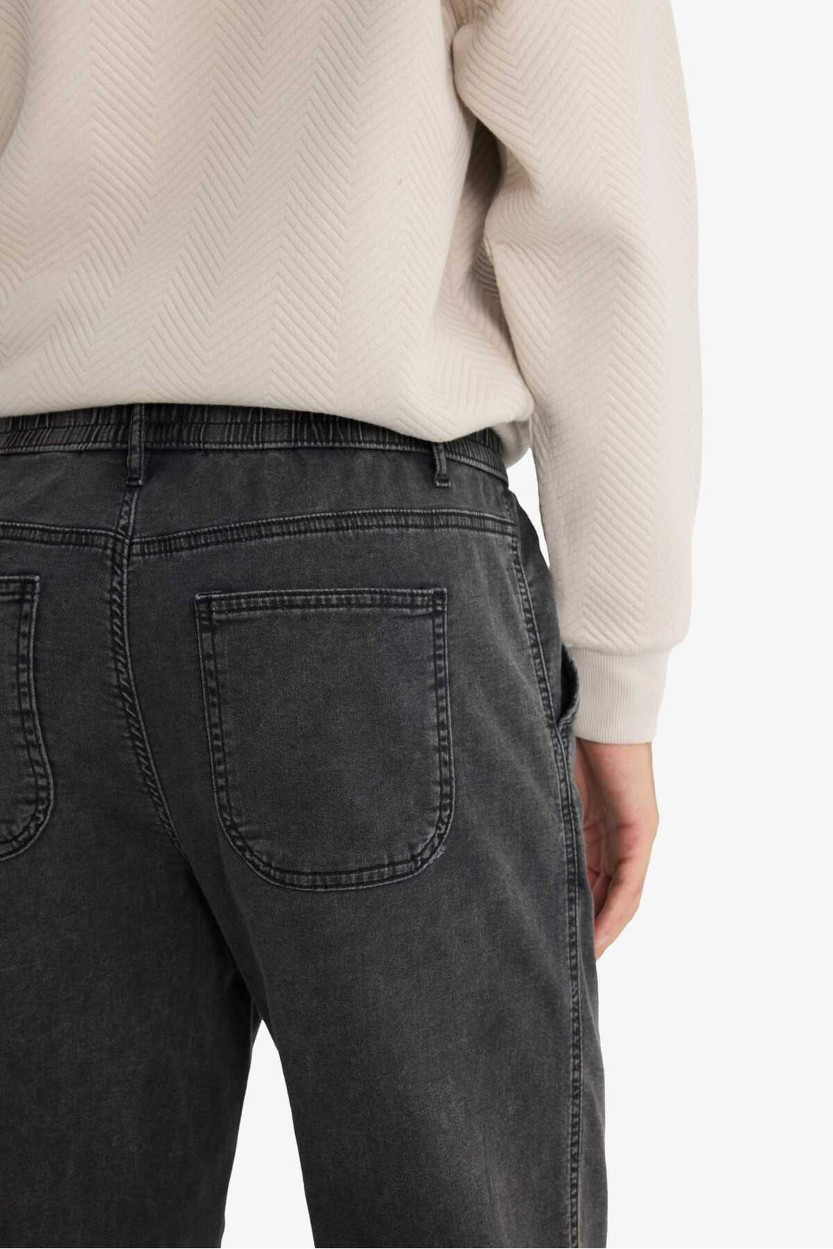 Defacto  Yumuşak Dokulu Wide Leg Jean Pantolon F2949AX25SP - Görsel 6