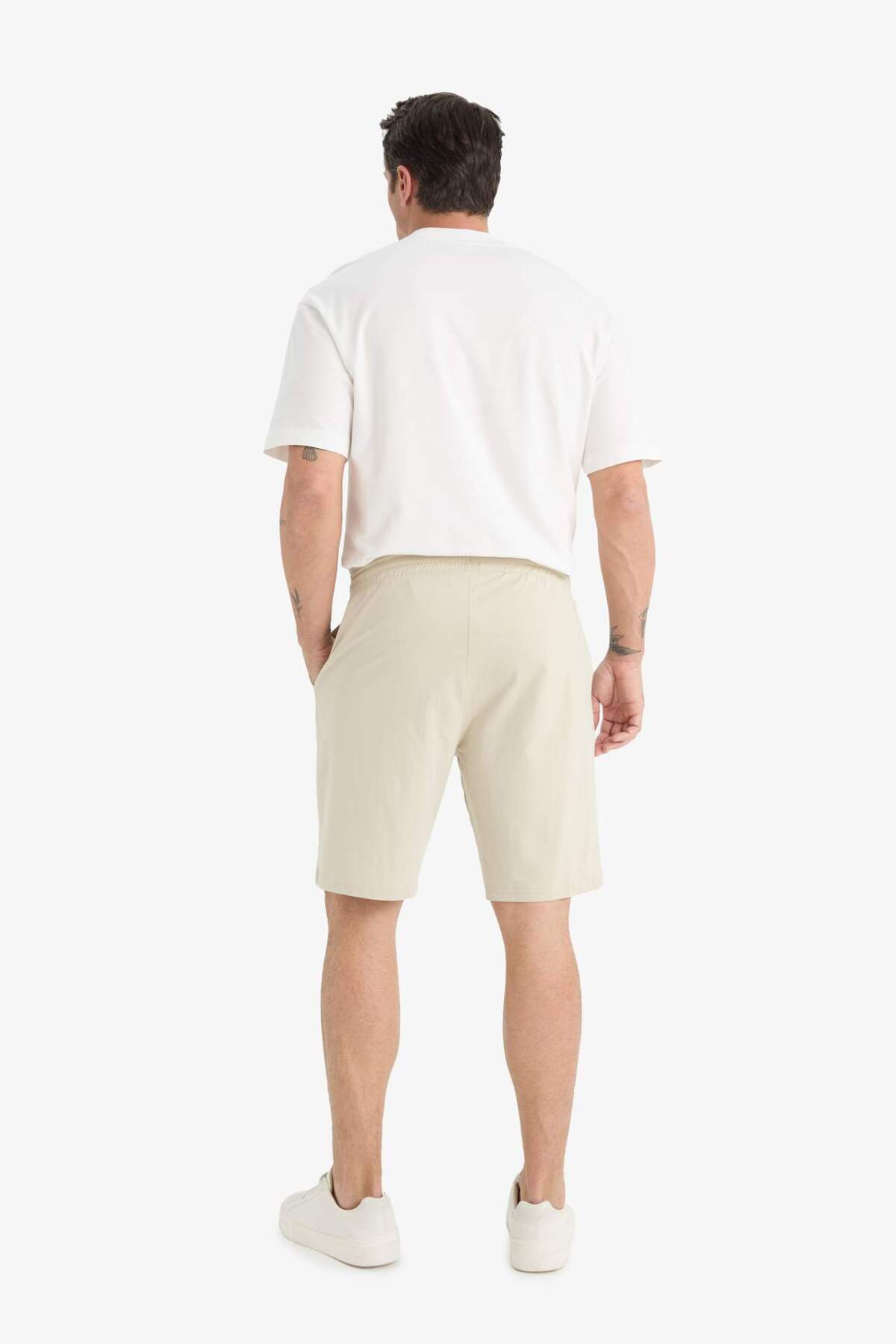DeFacto Slim Fit Cepli Pamuklu Basic Bermuda Şort W1105AZ25SP görsel 5
