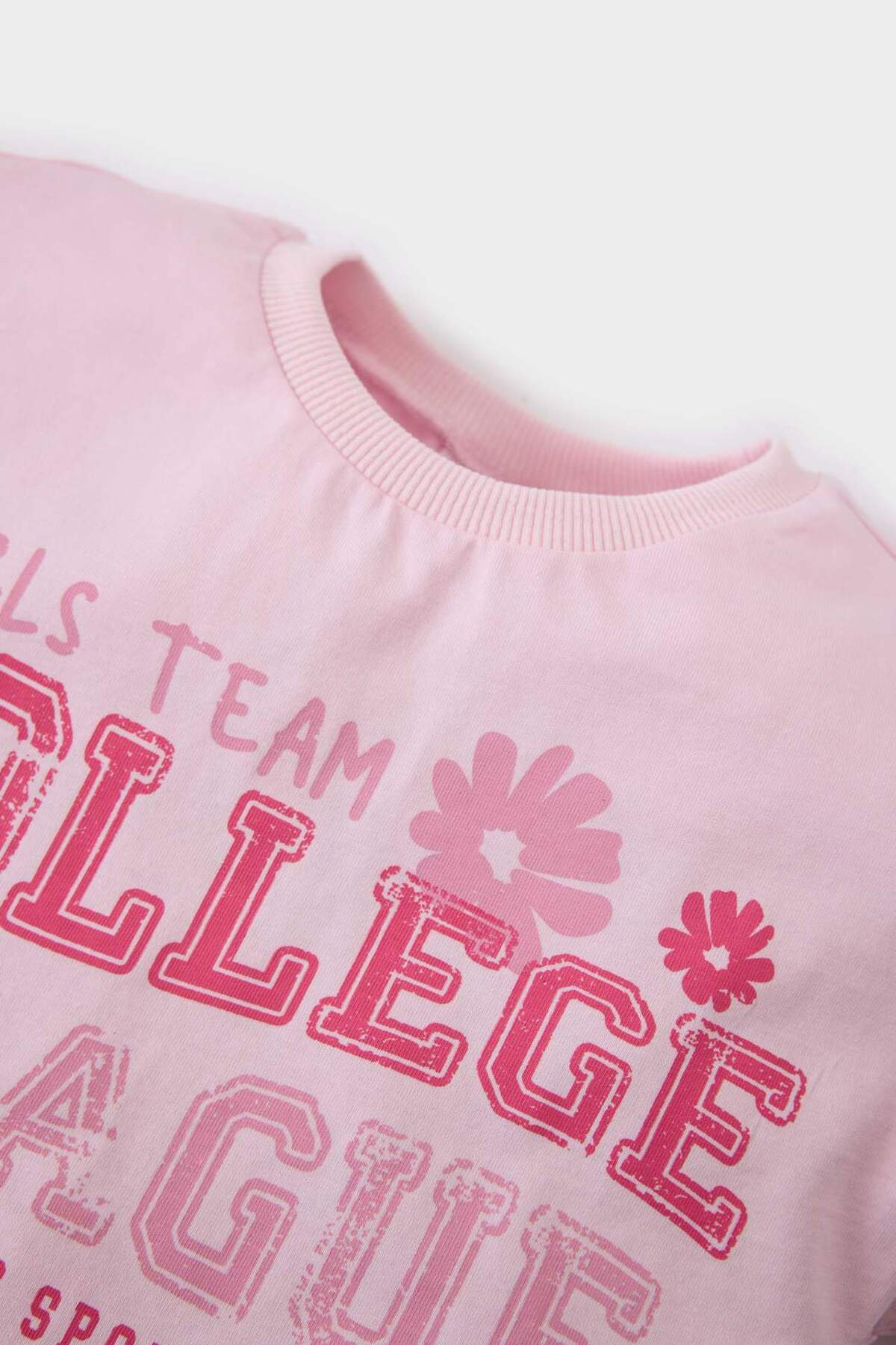 Defacto 2li Takım Baskılı Kısa Kollu Tişört Beli Lastikli Şort Kız Bebek E0722A525SM fotoğrafı 3 (önizleme)