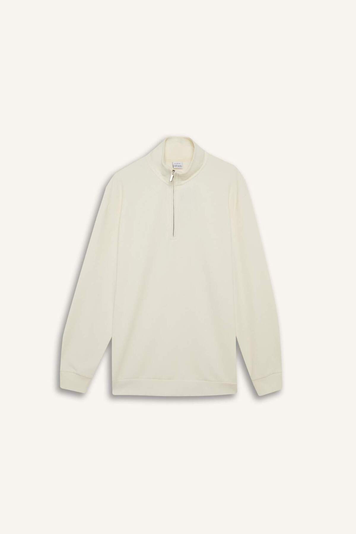 DeFacto Comfort Fit Dik Yaka Dokulu Yarım Fermuarlı Waffle Sweatshirt D7543AX25SP görsel 7