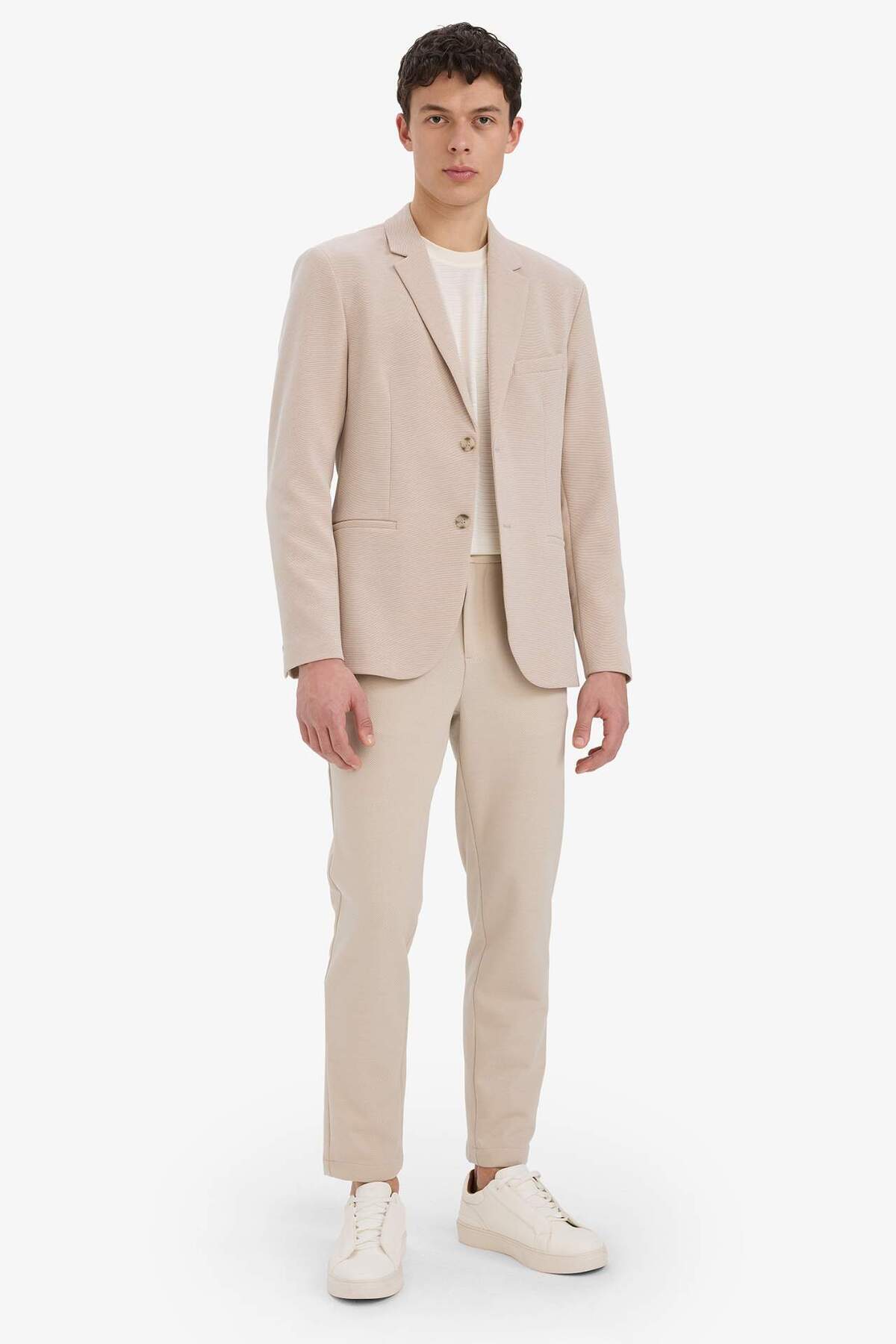 Defacto  Slim Fit Dar Kesim Yarım Astar Blazer Ceket E3447AX25SM - Görsel 2