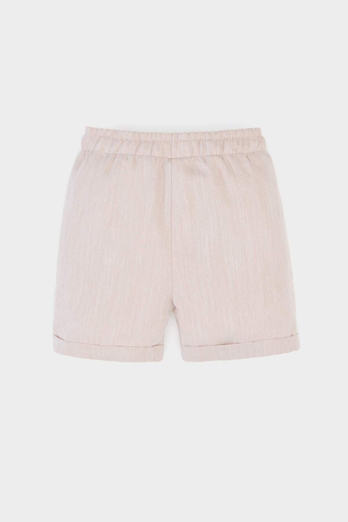 Defacto Beli Lastikli Şort Erkek Bebek C3420A525SM fotoğrafı 3 (önizleme)