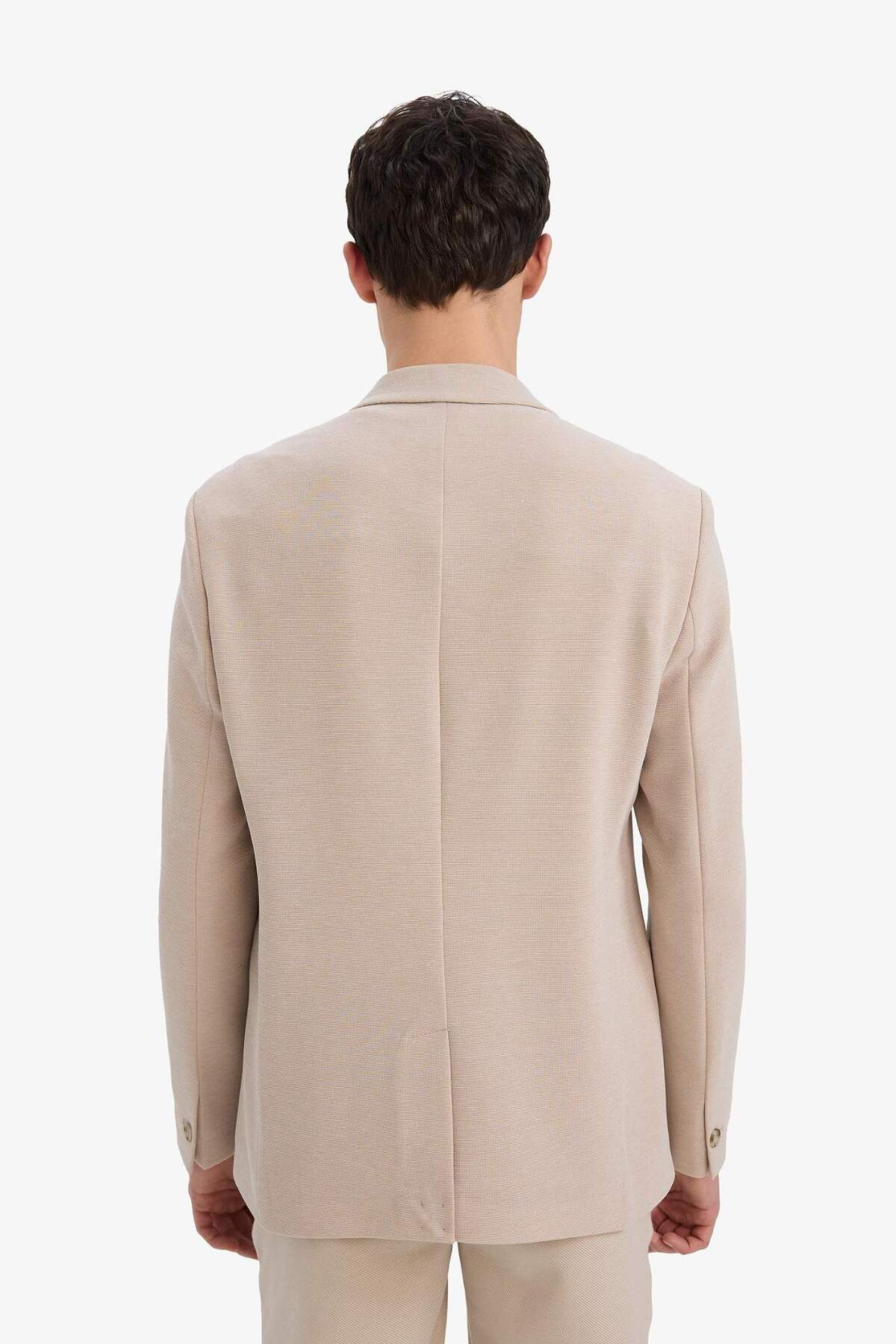 Defacto  Slim Fit Dar Kesim Yarım Astar Blazer Ceket E3447AX25SM - Görsel 6