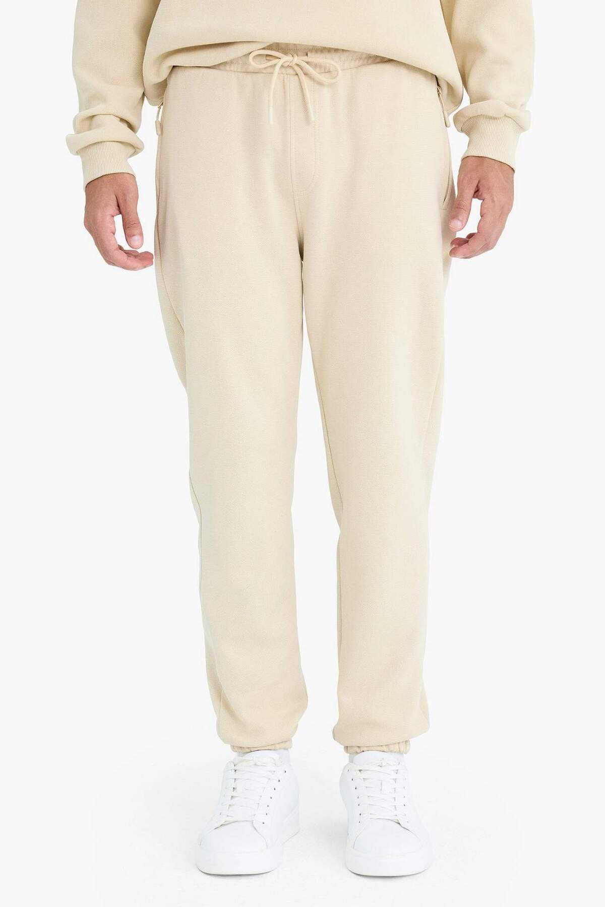 DeFacto Slim Fit Dar Kesim Fermuar Cepli Pike Eşofman Altı D5258AX25SP görsel 5