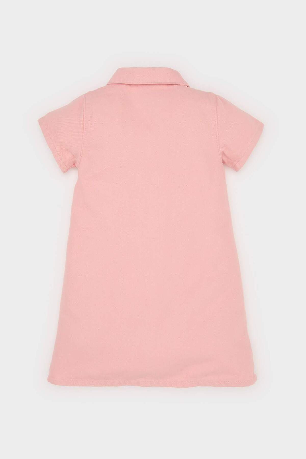 Defacto Kısa Kollu Yazlık Jean Elbise Kız Bebek E0454A525SM fotoğrafı 4 (önizleme)