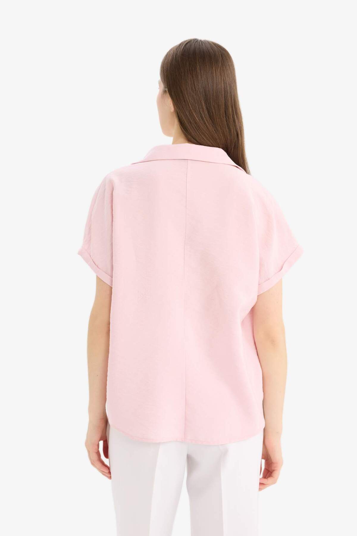 Defacto  Comfort Fit Gömlek Yaka Basıc Bluz E5989AX25SP - Görsel 6