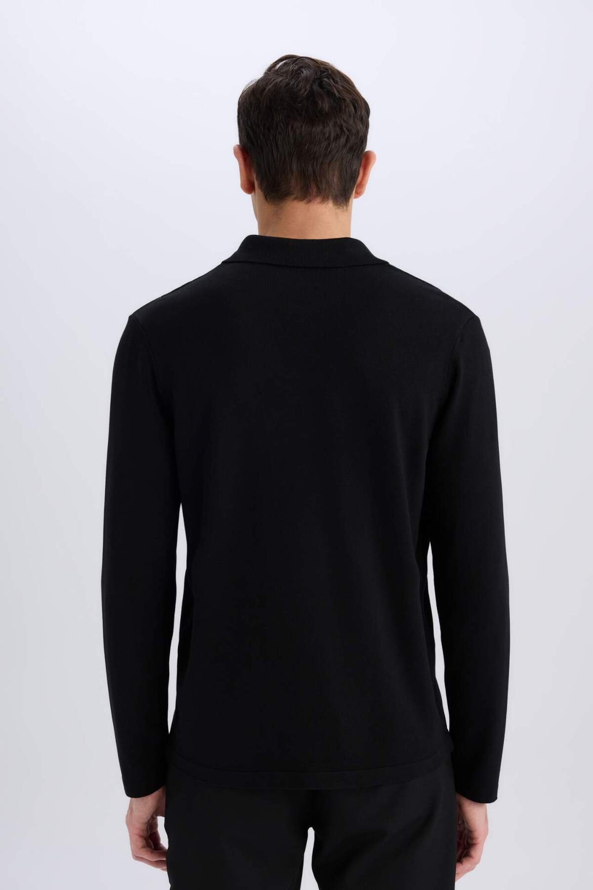 DeFacto Standart Fit Polo Yaka Düğmeli Triko Hırka E8399AX24CW görsel 6