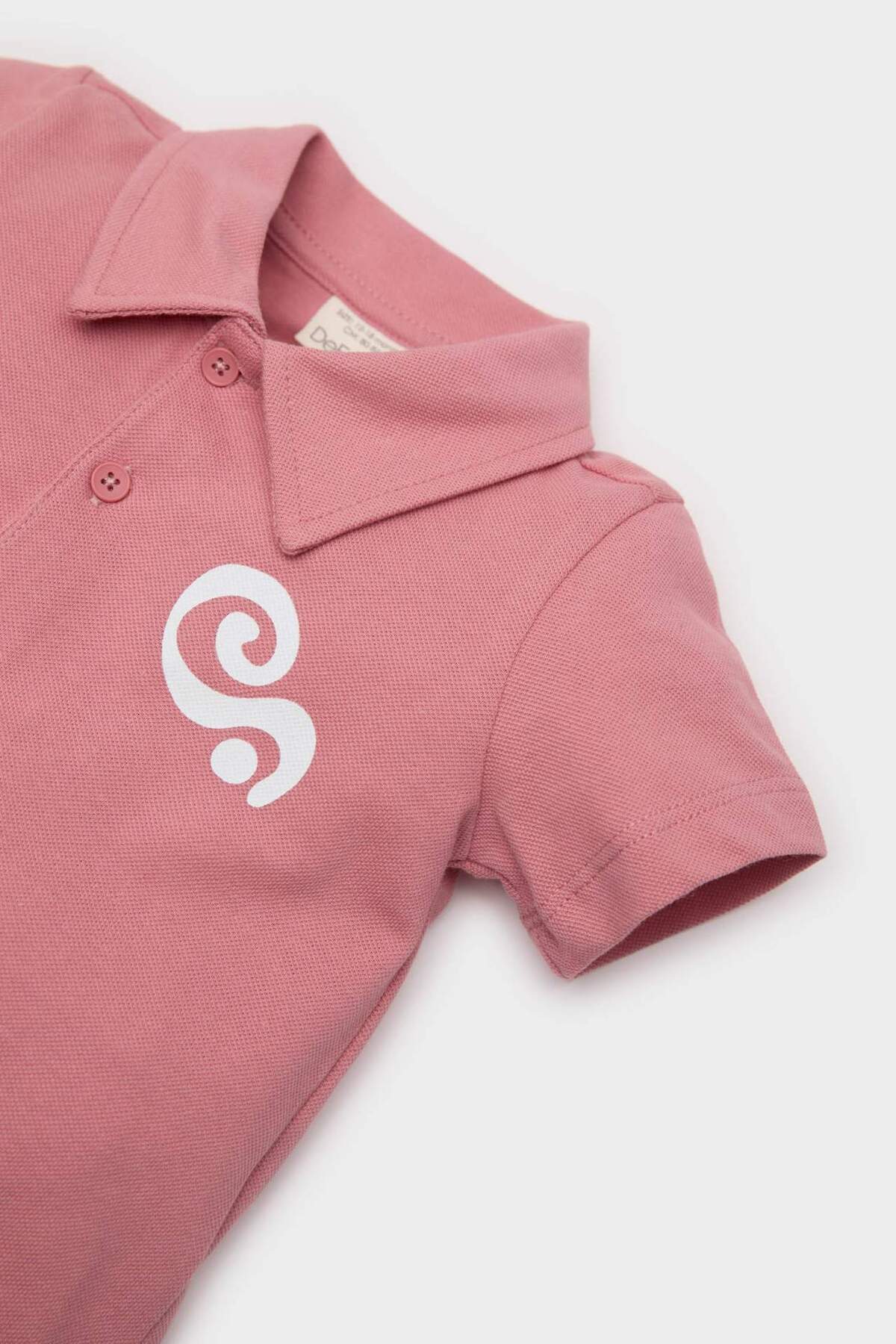 Defacto Polo Yaka Baskılı Pike Kısa Kollu Tişört Erkek Bebek E5314A525SM fotoğrafı 2 (önizleme)