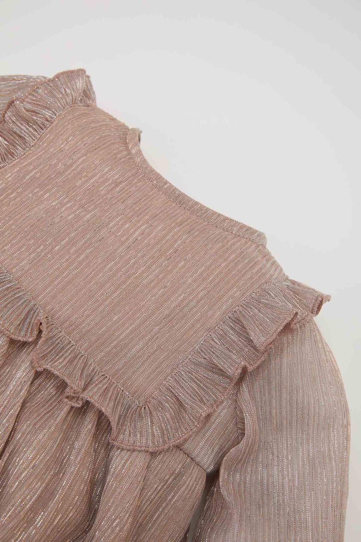 Defacto Uzun Kollu Şifon Elbise Kız Bebek B2334A524WN fotoğrafı 2 (önizleme)