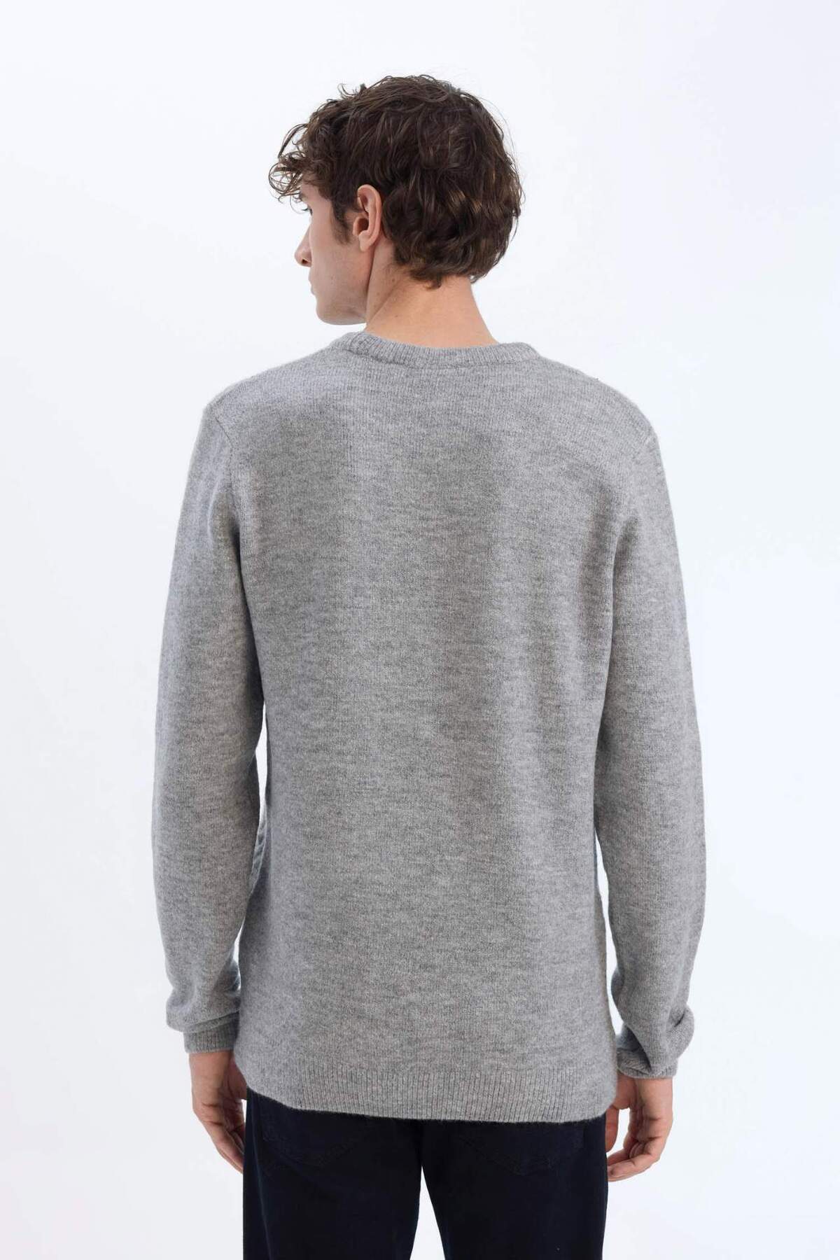 ژاکت بافتنی استاندارد Fit Crew E1007AX24WN — خاکستری — تصویر 6 از 6