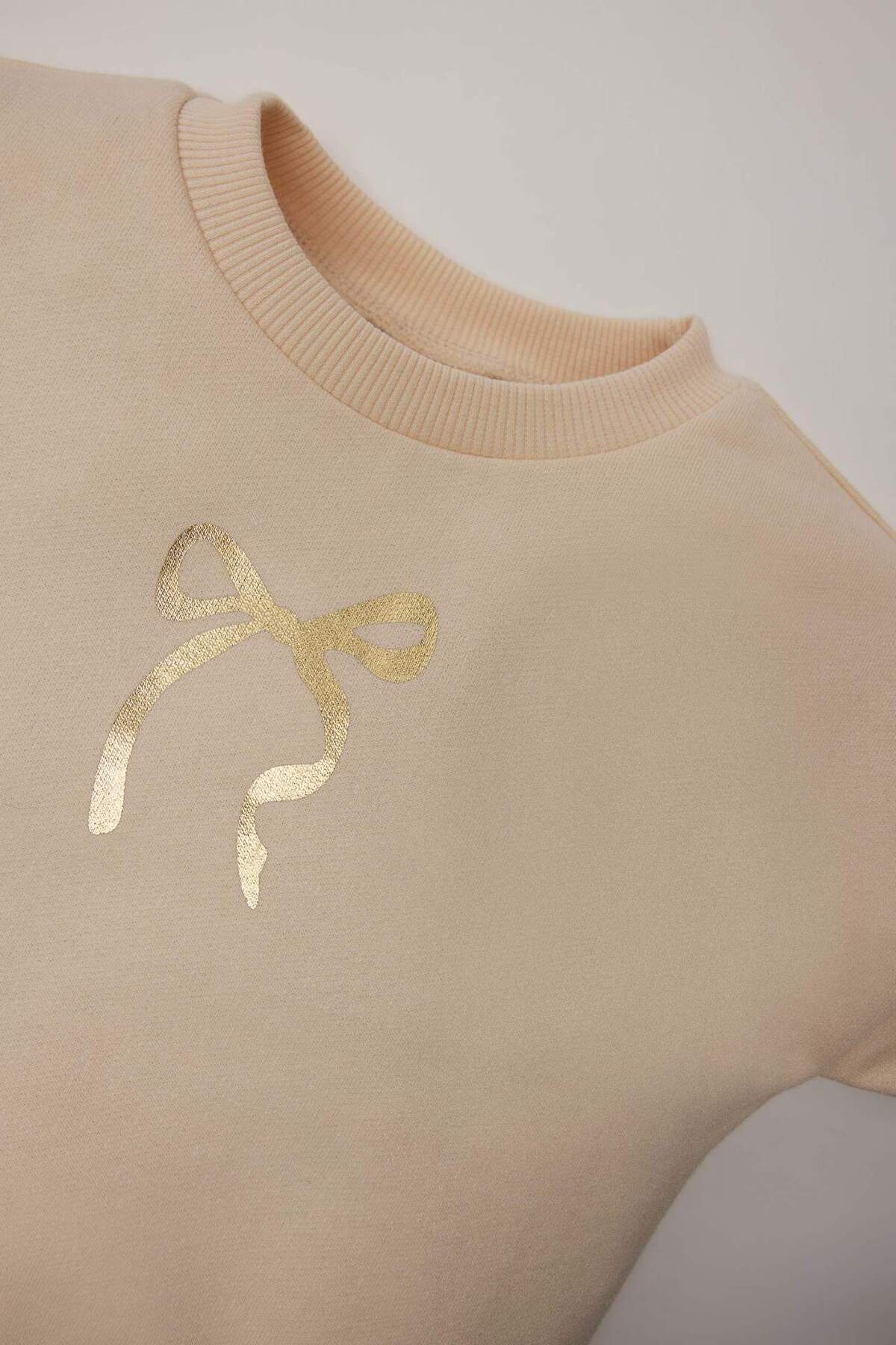 Defacto 2'li Takım Parlak Baskılı Sweatshirt Tütü Etek Kız Bebek D7255A524WN fotoğrafı 3 (önizleme)