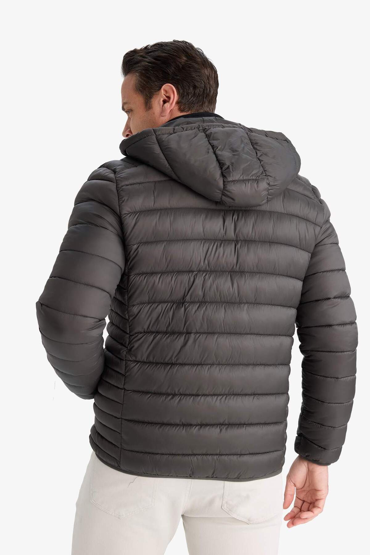 Sıcak Tutan Su İtici Slim Fit Mont N4661AZ24AU — خاکی — تصویر 7 از 8
