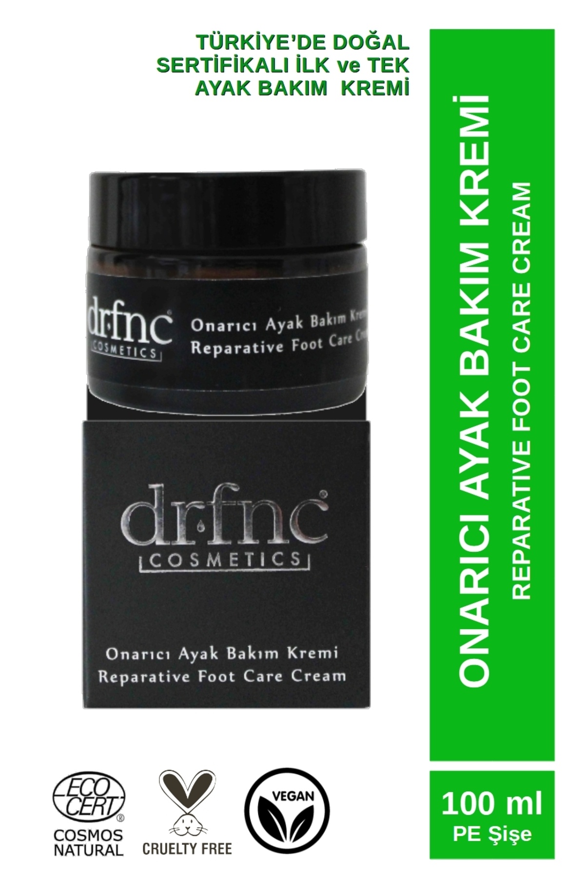 dr.fnc Ecocert sertifikalı Doğal Vegan Topuk çatlağı onarıcı Ayak Bakım Kremi 50 Ml — 0035