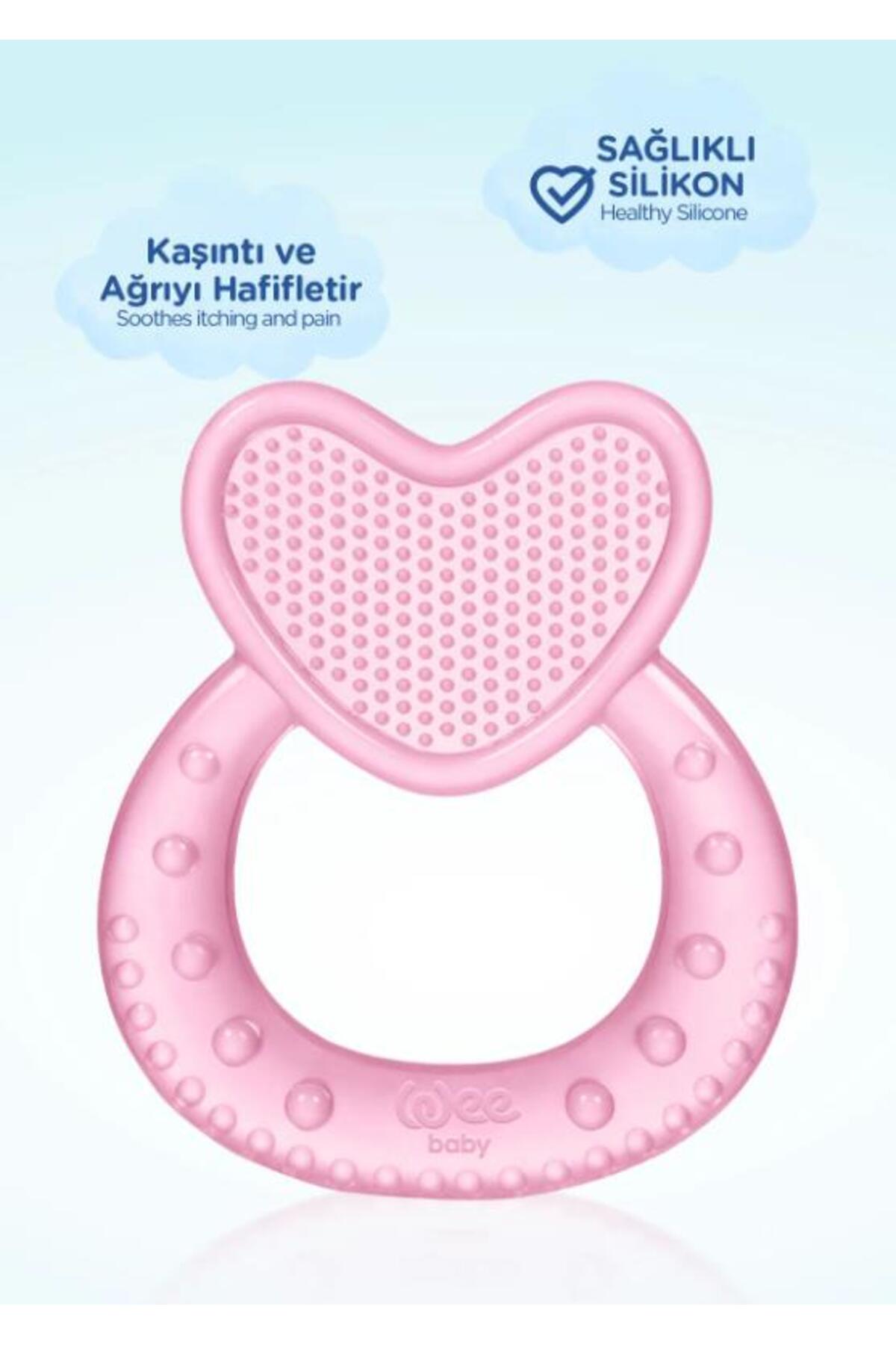 Wee Baby Kalpli Silikon Diş Kaşıyıcı Pembe fotoğrafı 2 (önizleme)