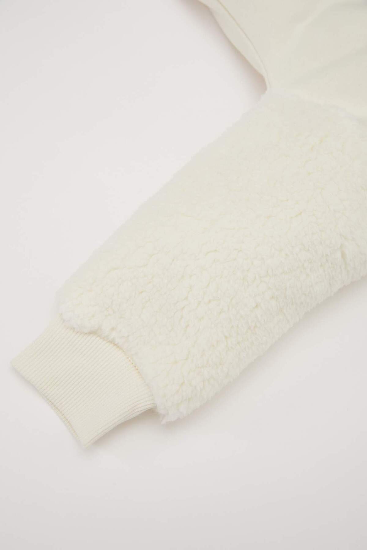 Defacto Bisiklet Yaka Yılbaşı Temalı İçi Yumuşak Tüylü Sweatshirt Kız Bebek D6229A524WN fotoğrafı 3 (önizleme)