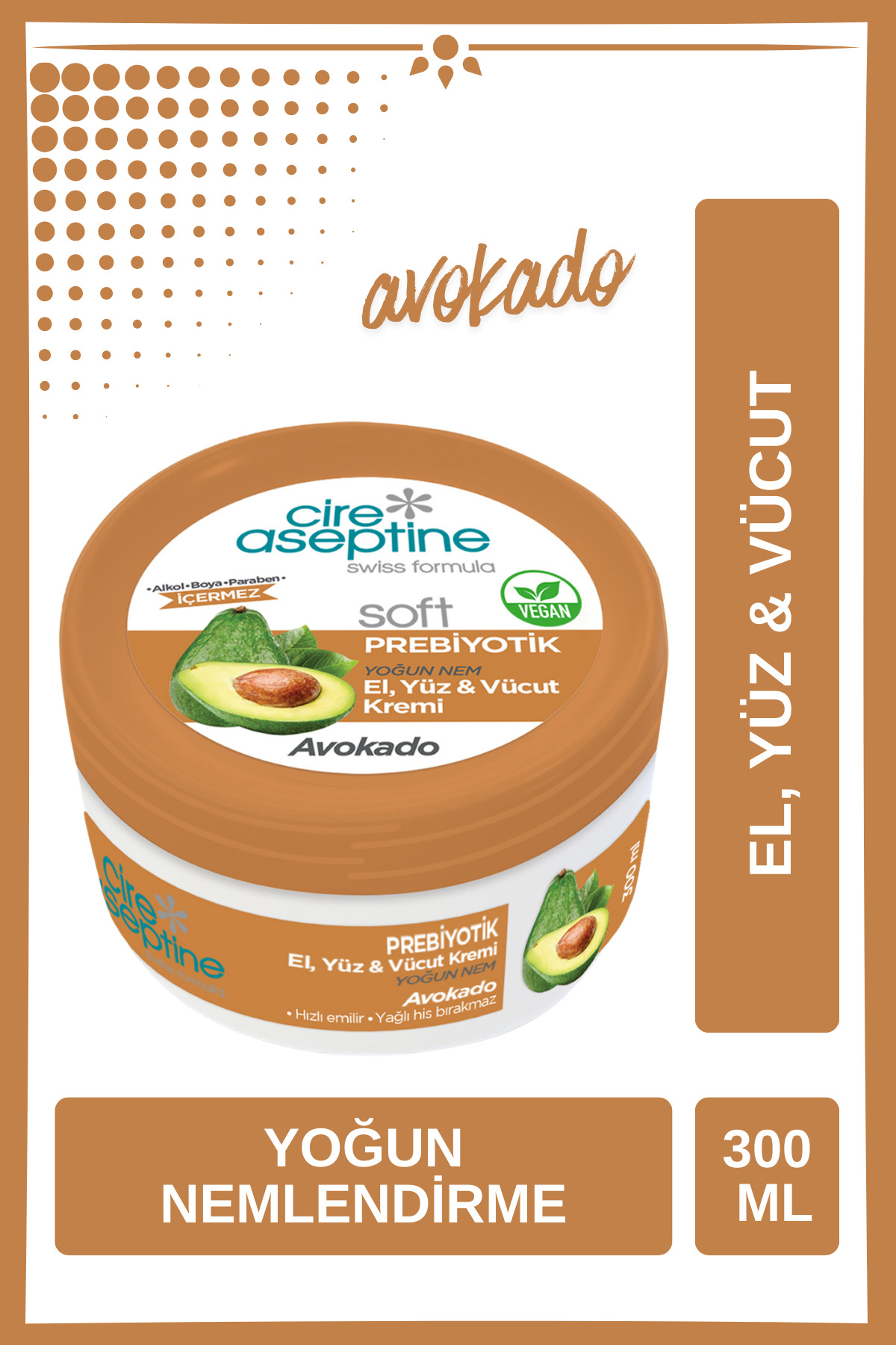 CIRE ASEPTINE Krem 300ml Prebiyotik Avokado — CA110020