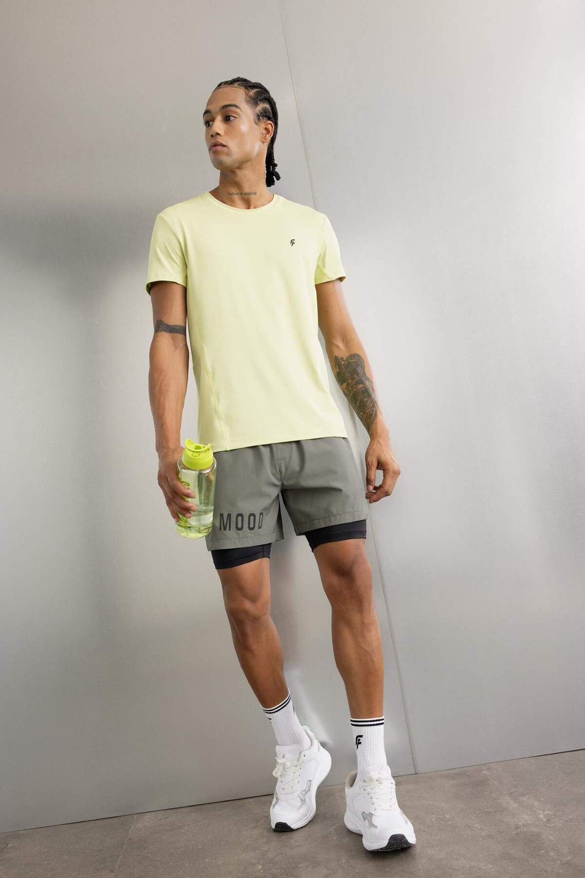 DeFacto Nefes Alabilir DeFactoFit Slim Fit Dar Kesim Bisiklet Yaka Sporcu Kısa Kollu Tişört C9183AX24AU görsel 2