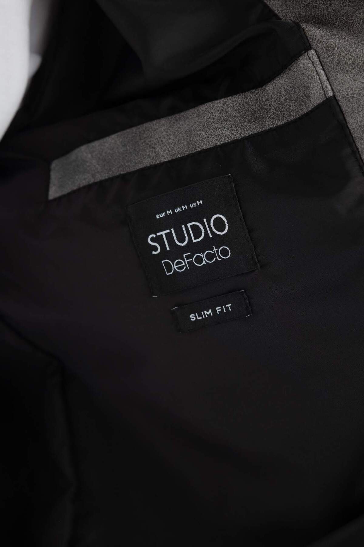 Defacto  Slim Fit Dik Yaka Astarlı Suni Deri Mont C6971AX24AU - Görsel 6