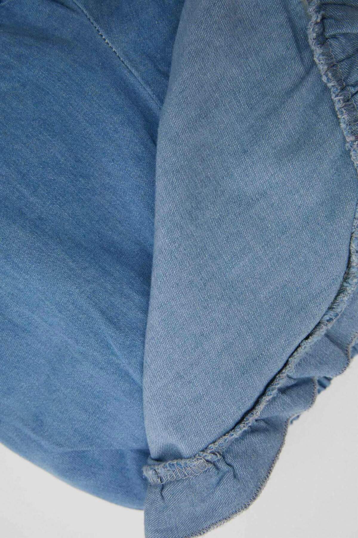 Defacto Kız Bebek Jean Şort Etek D4613A524SM fotoğrafı 3 (önizleme)