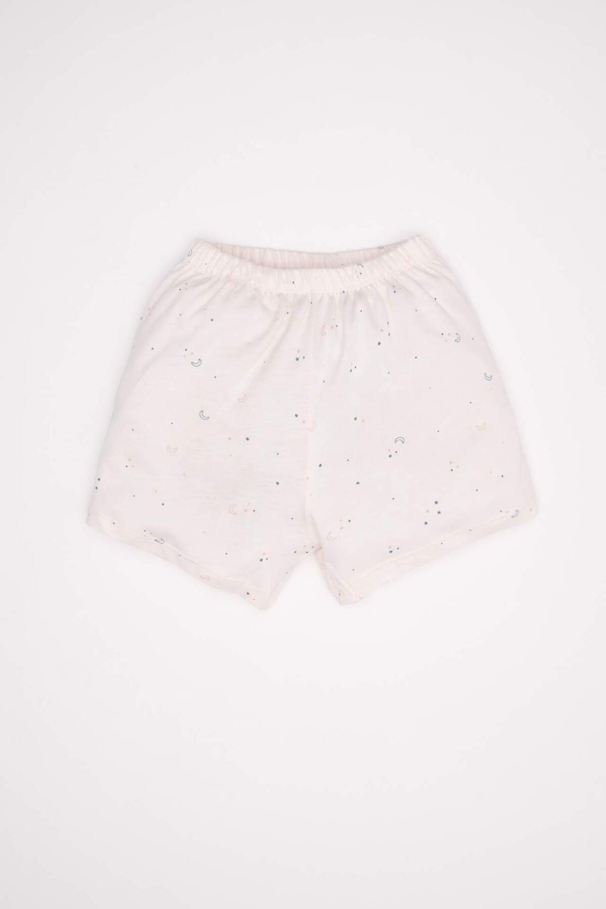 Defacto Kız Bebek Pijama Takım Karanlıkta Parlayan Penye Kısa Kollu Üst Beli Lastikli Şort Alt C5066A524HS fotoğrafı 2 (önizleme)