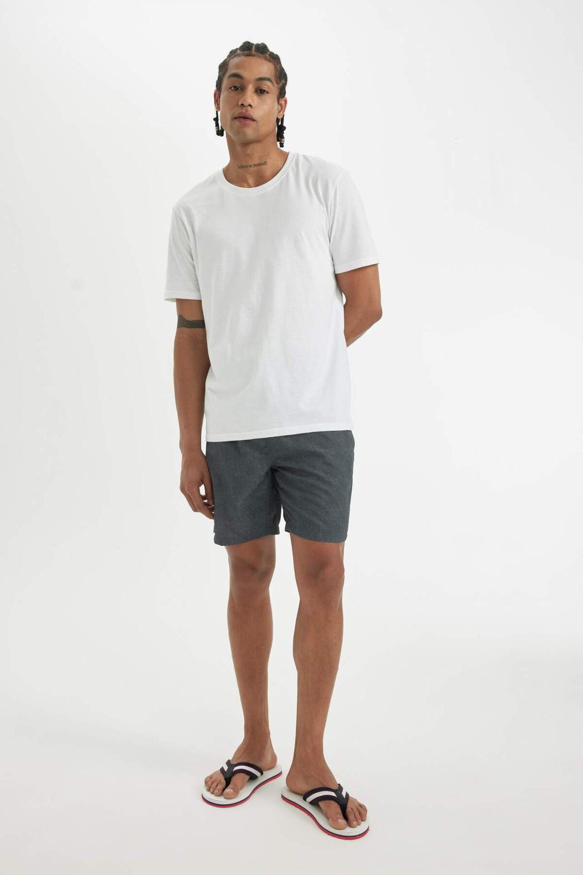 Defacto Regular Fit Mesh Lined Short Length Swim Shorts B7279Ax24Hs