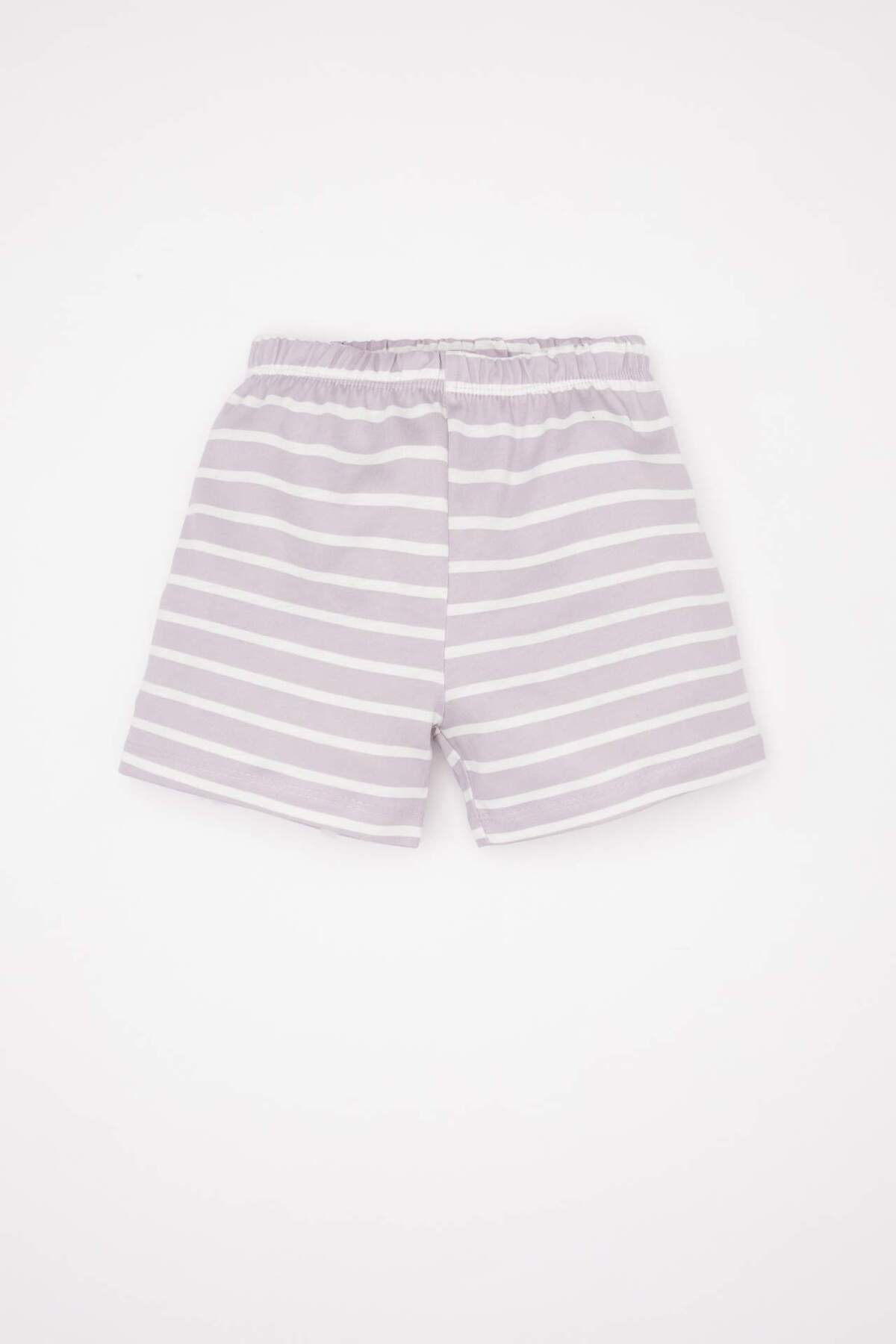 Defacto Kız Bebek Disney Lilo & Stitch Pijama Takımı Penye Kısa Kollu Üst Şort C3478A524HS fotoğrafı 2 (önizleme)