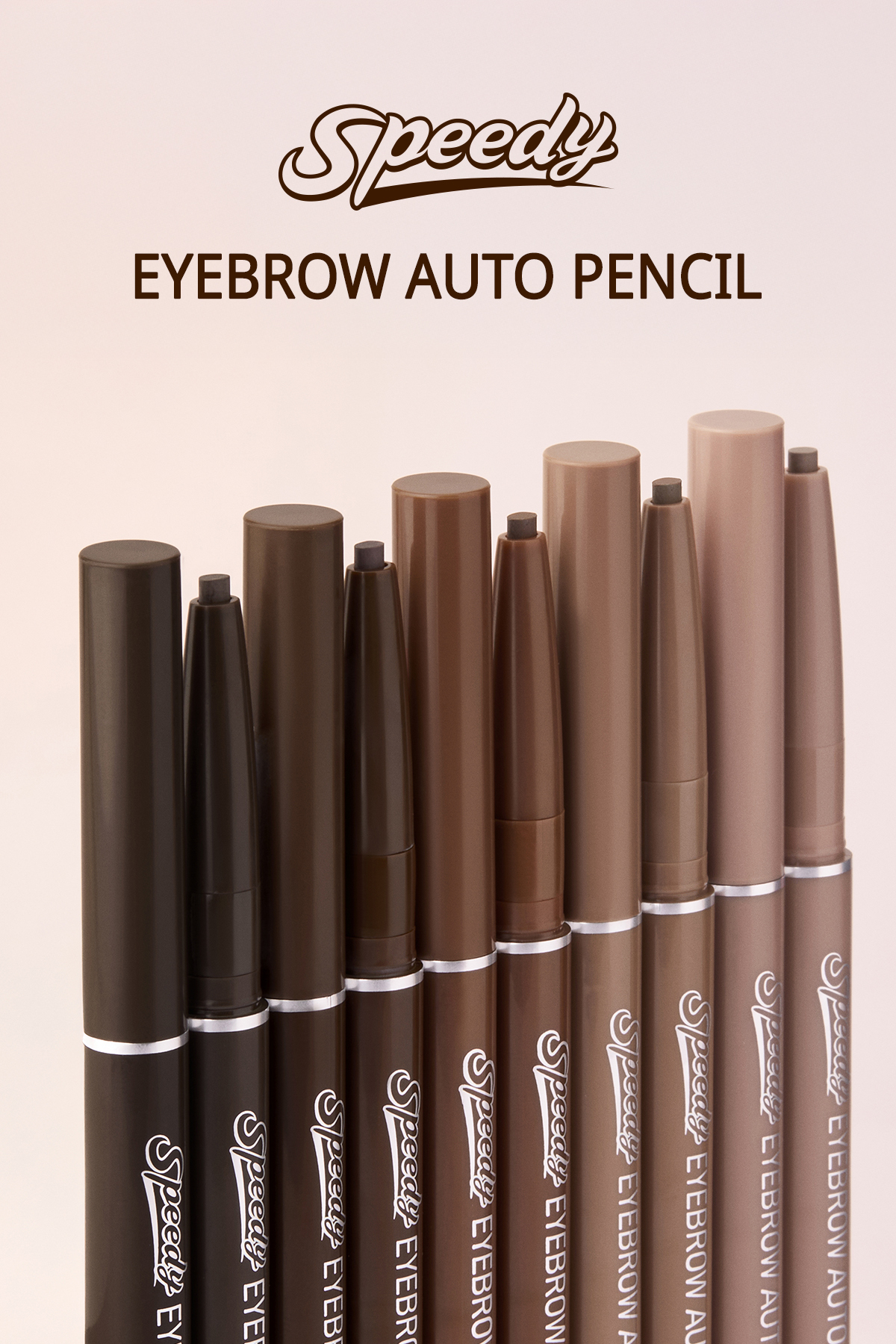 Doğal Görünüm Sunan Asansörlü Kaş Kalemi PERIPERA Speedy Eyebrow Auto Pencil (02 Gray Brown) — قهوه‌ای 6235 — تصویر 9 از 9