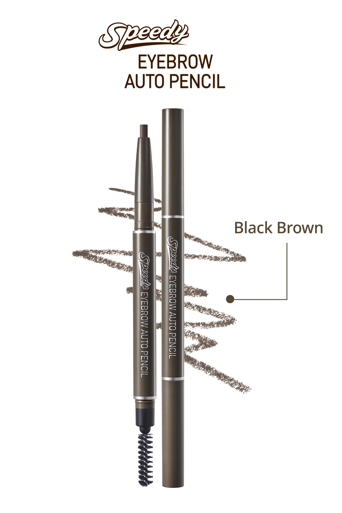 PERIPERA Doğal Görünüm Sunan Asansörlü Kaş Kalemi PERIPERA Speedy Eyebrow Auto Pencil (01 Black Brown) — مشکی 6235