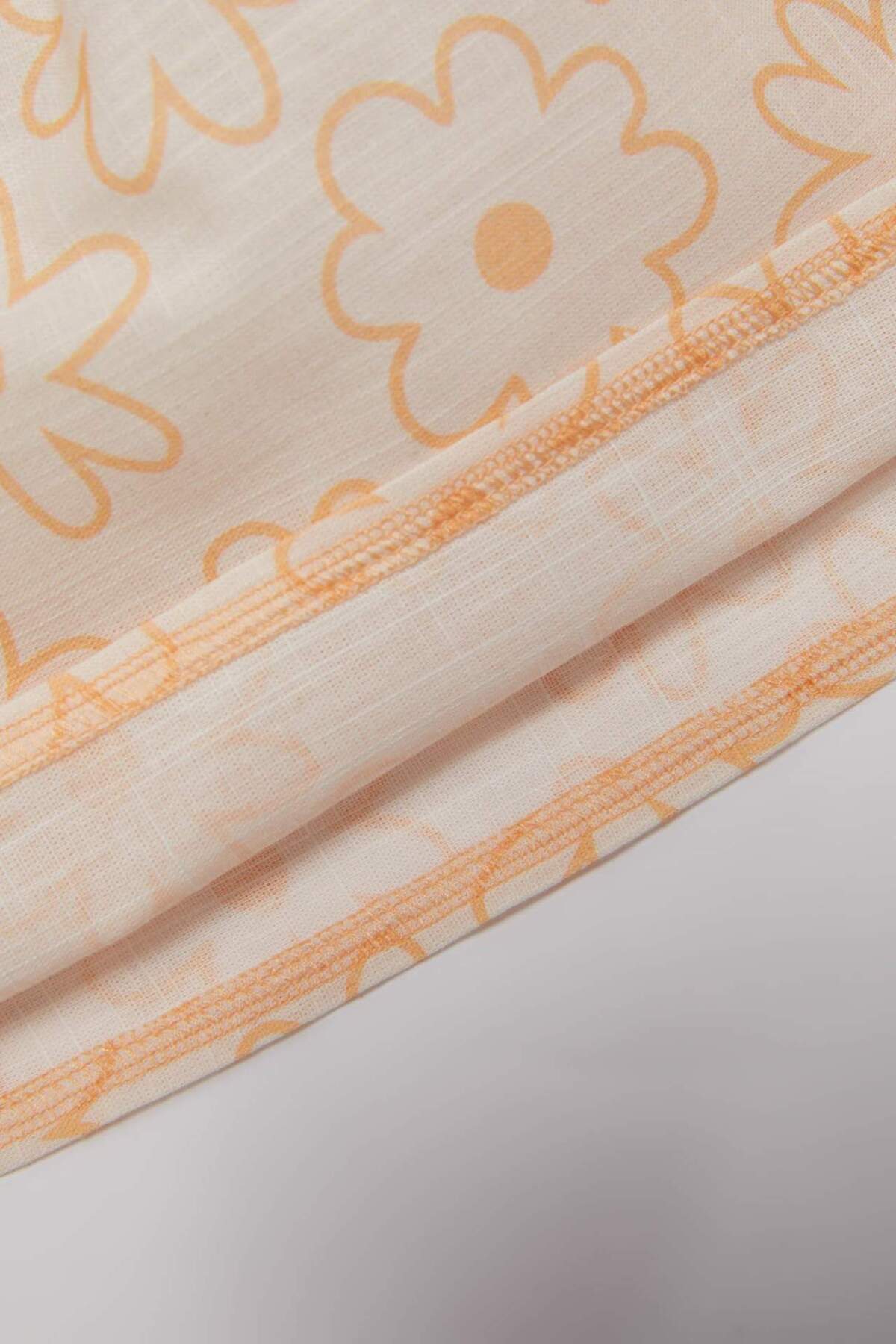 Defacto Çiçekli Kısa Kollu Fitilli Kaşkorse Elbise Kız Bebek C4524A524SM fotoğrafı 3 (önizleme)